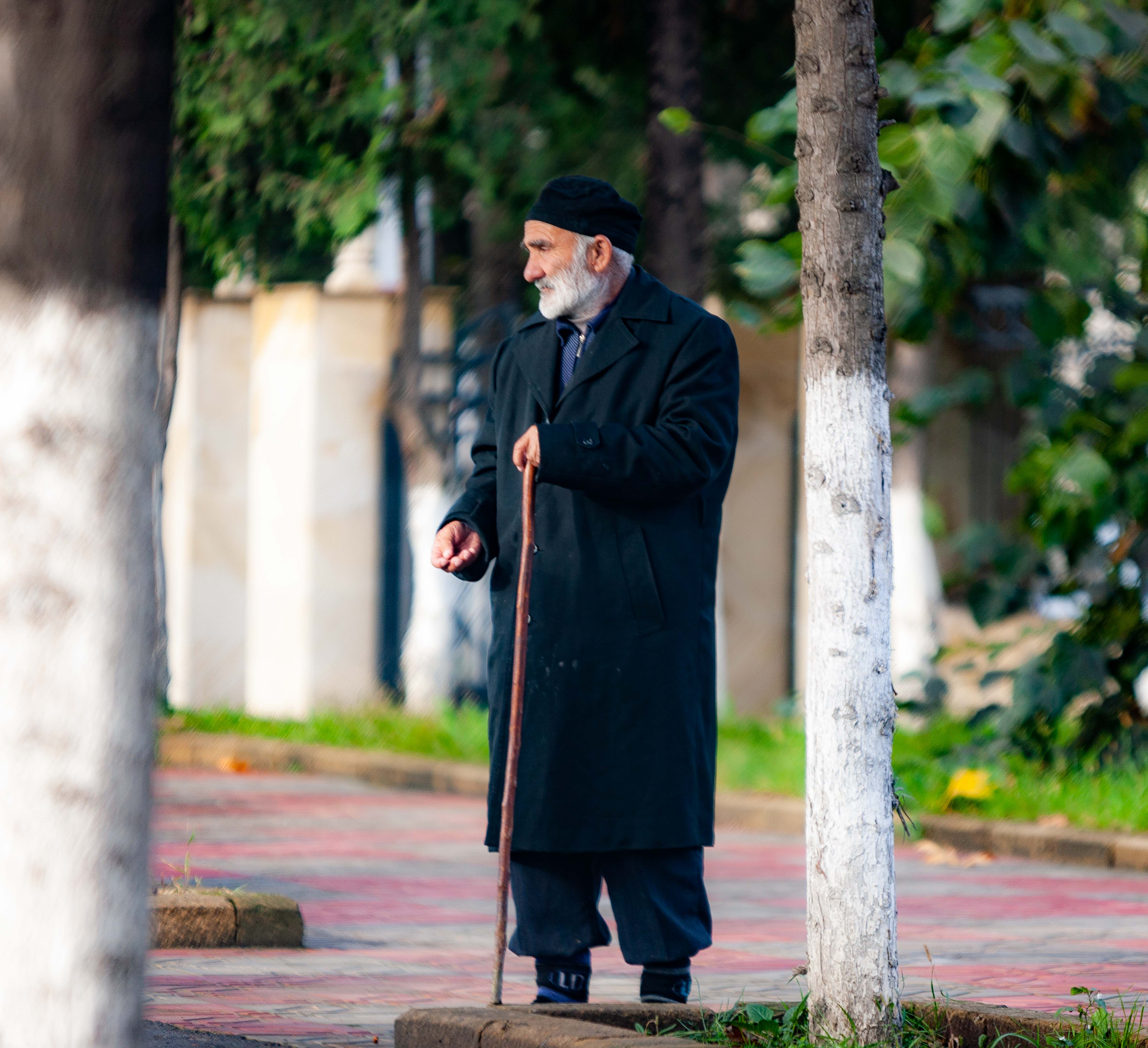 Azerbaijan, Agstafa Prov, Old Man, 2009, IMG 8660