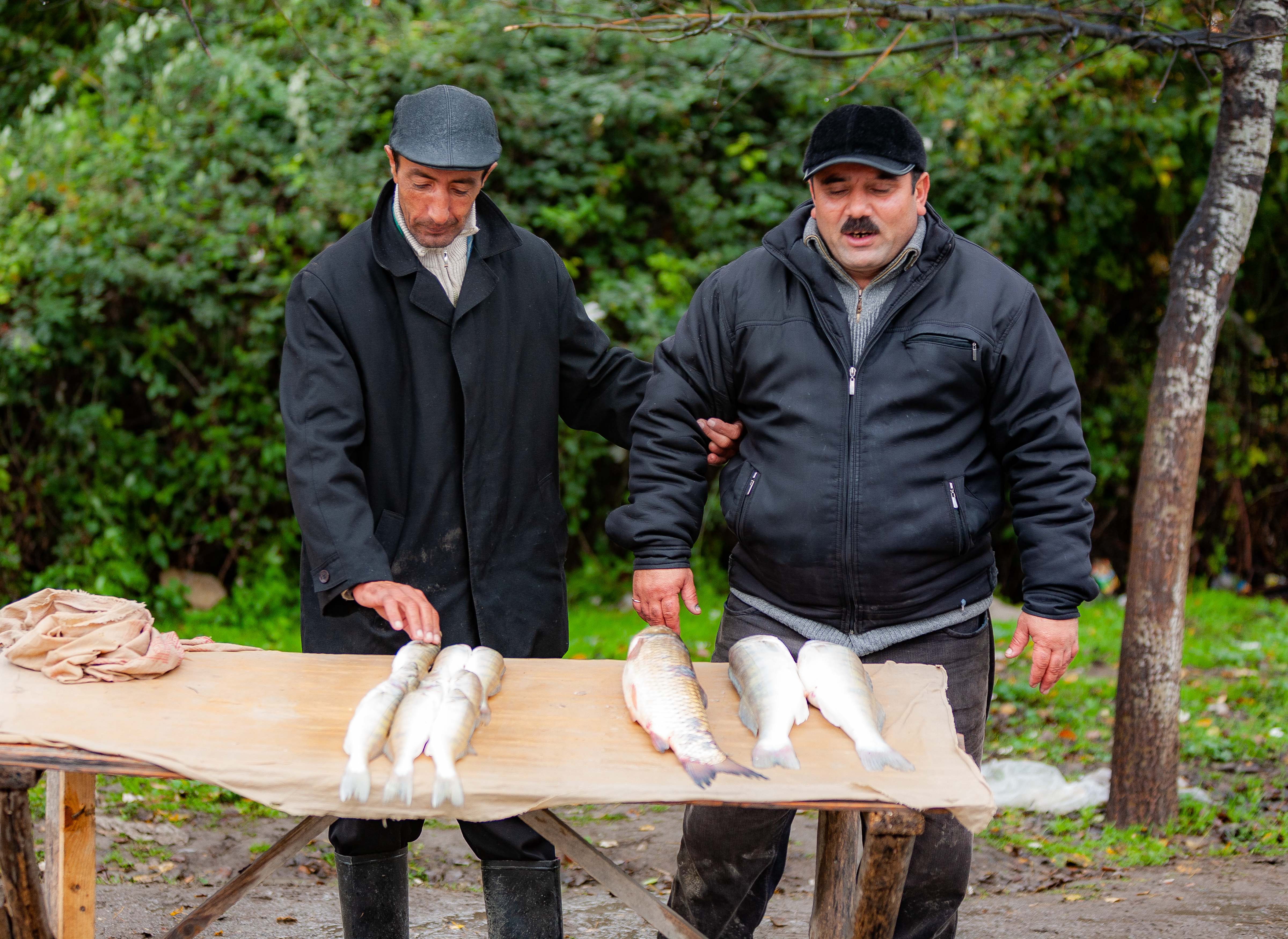 Azerbaijan, Shaki (SAK) Prov, Fish Vendors, 2009, IMG 8532