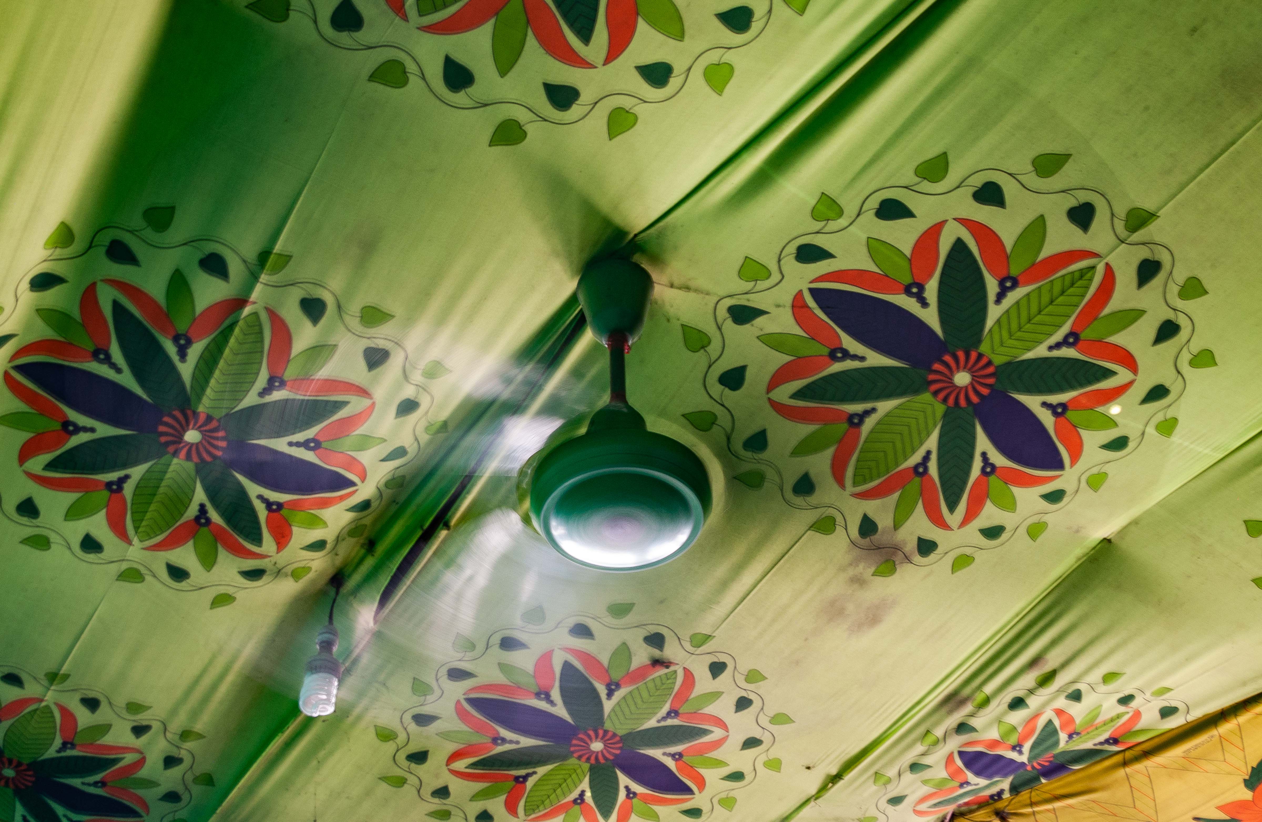 Bangladesh, Moulvibazar Prov, Ceiling Detail Fan, 2009, IMG 8371