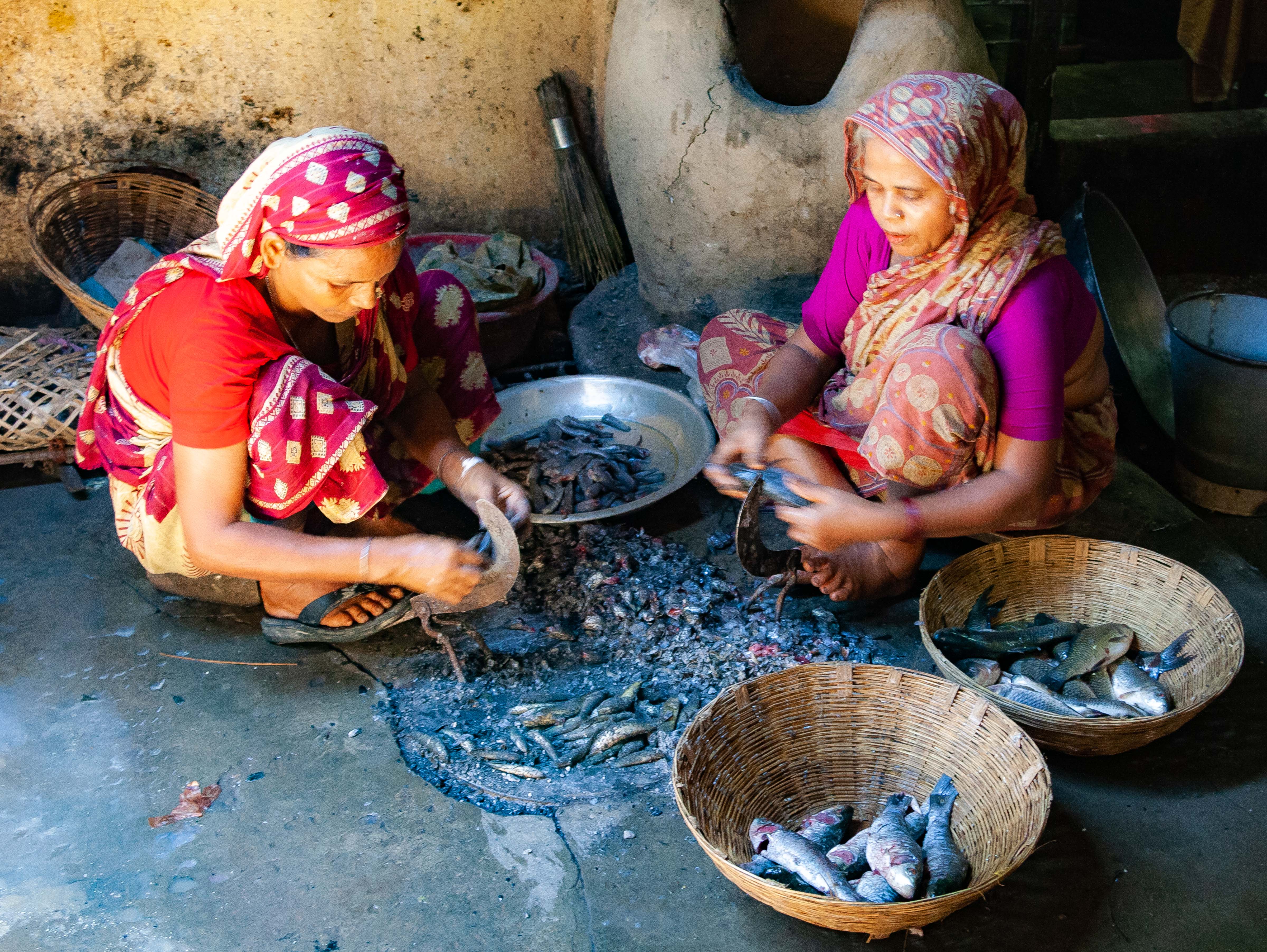 Bangladesh, Netrakona Prov, Scaling Fish, 2009, IMG 8778