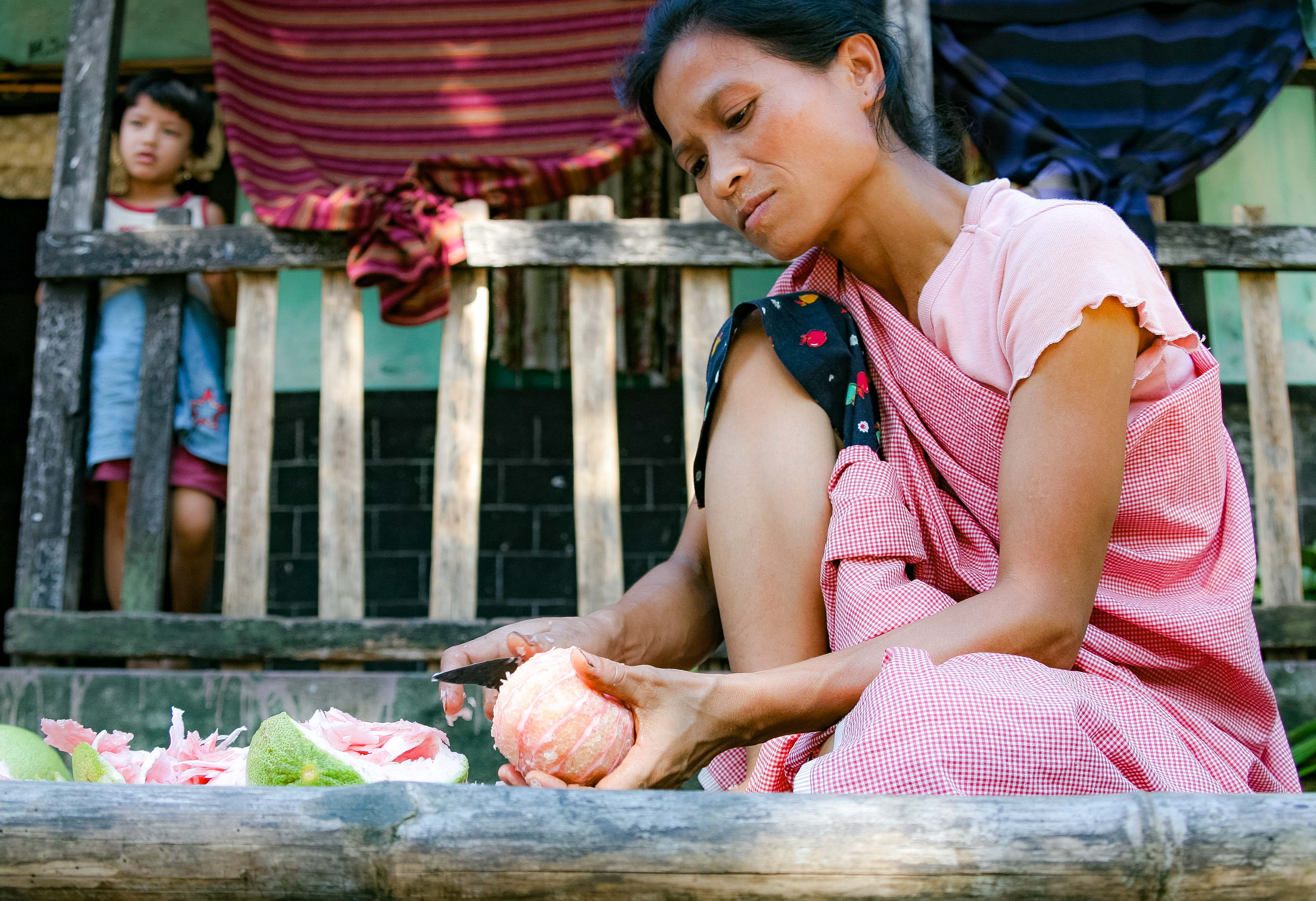 Bangladesh, Sylhet Prov, Woman Prepares Food, 2009, IMG 8186