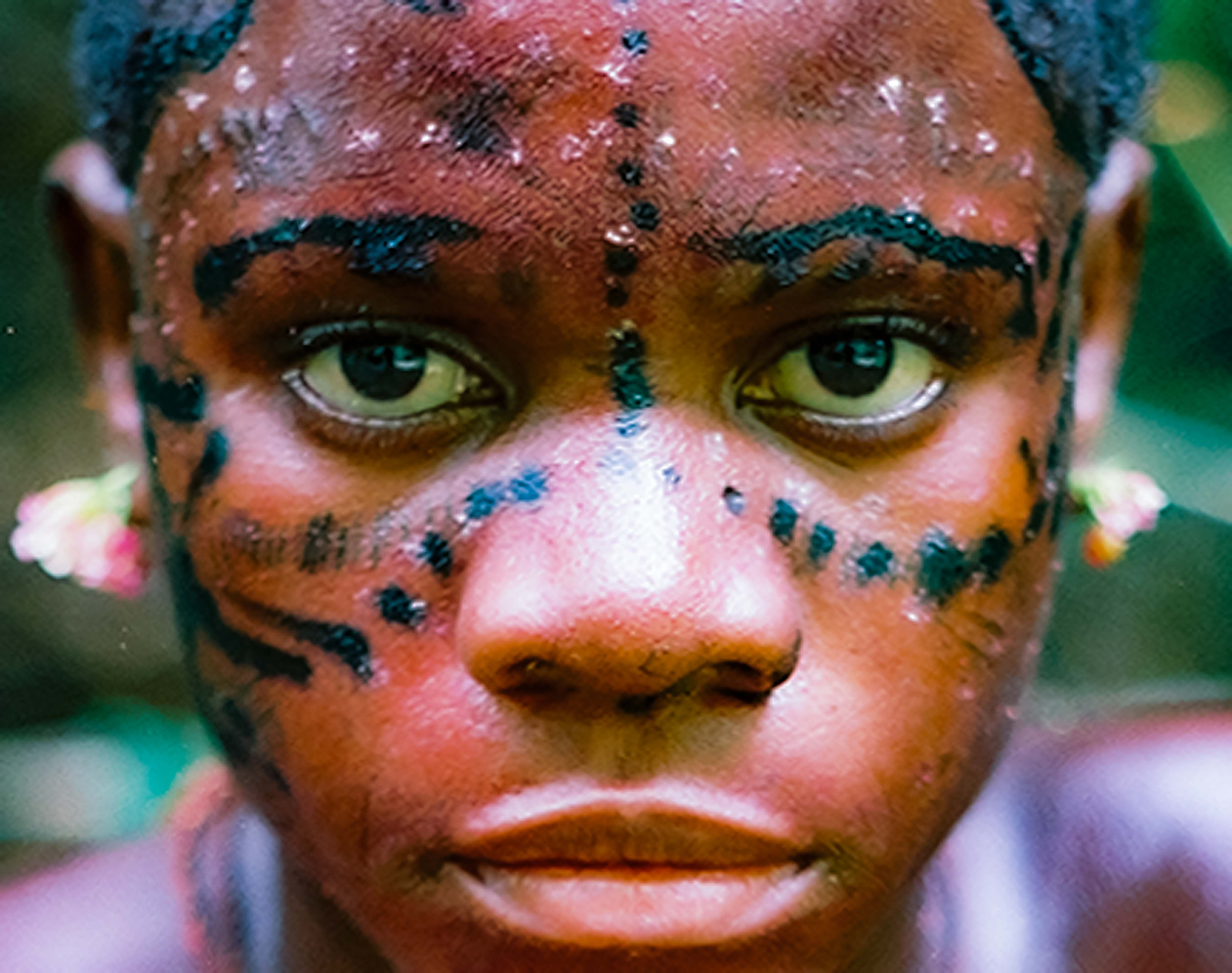 Central African Republic, Closeup Portrait Of Pygmy Girl, 2000
