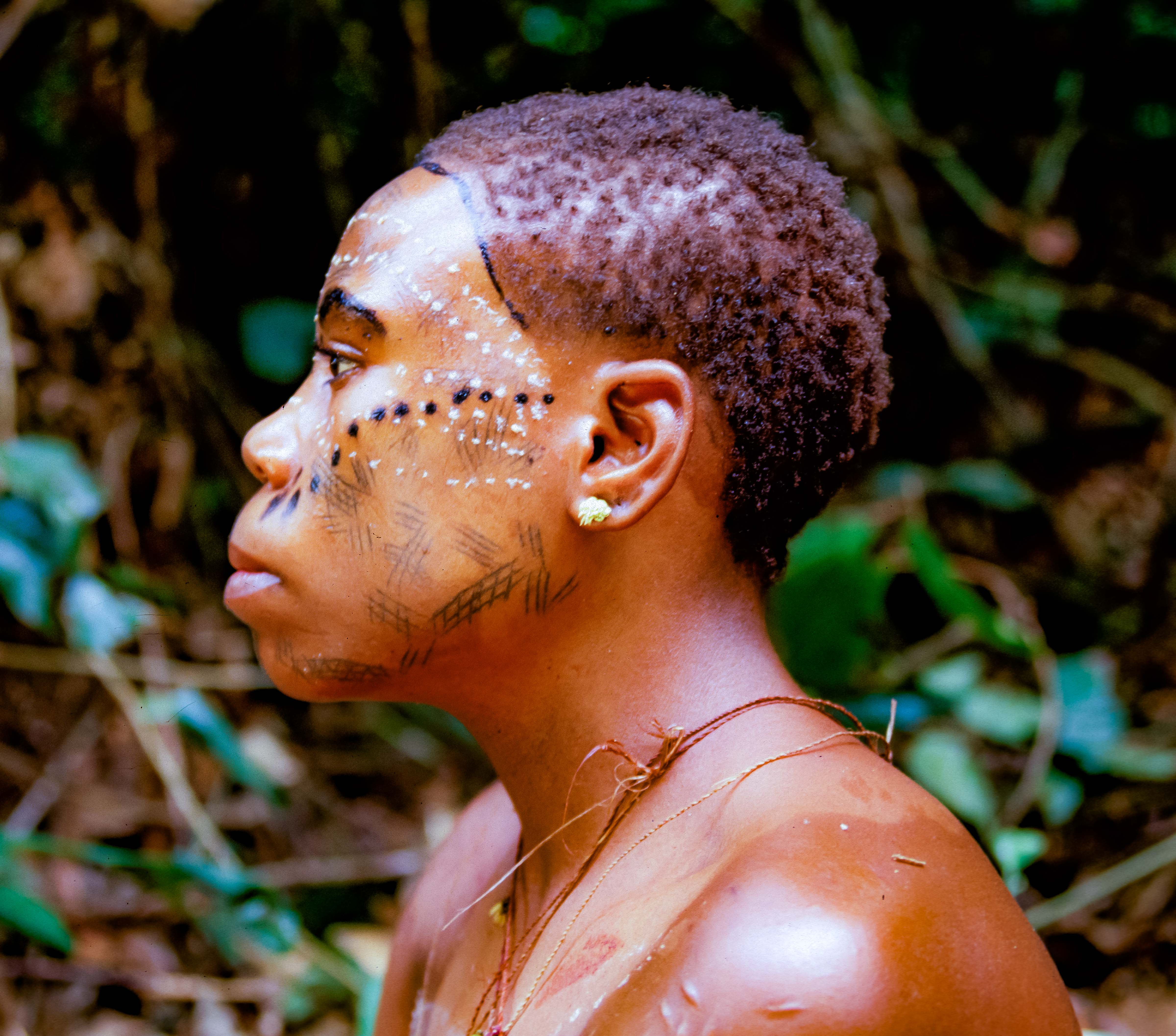 Central African Republic, Portrait Pygmy Scars, 2006