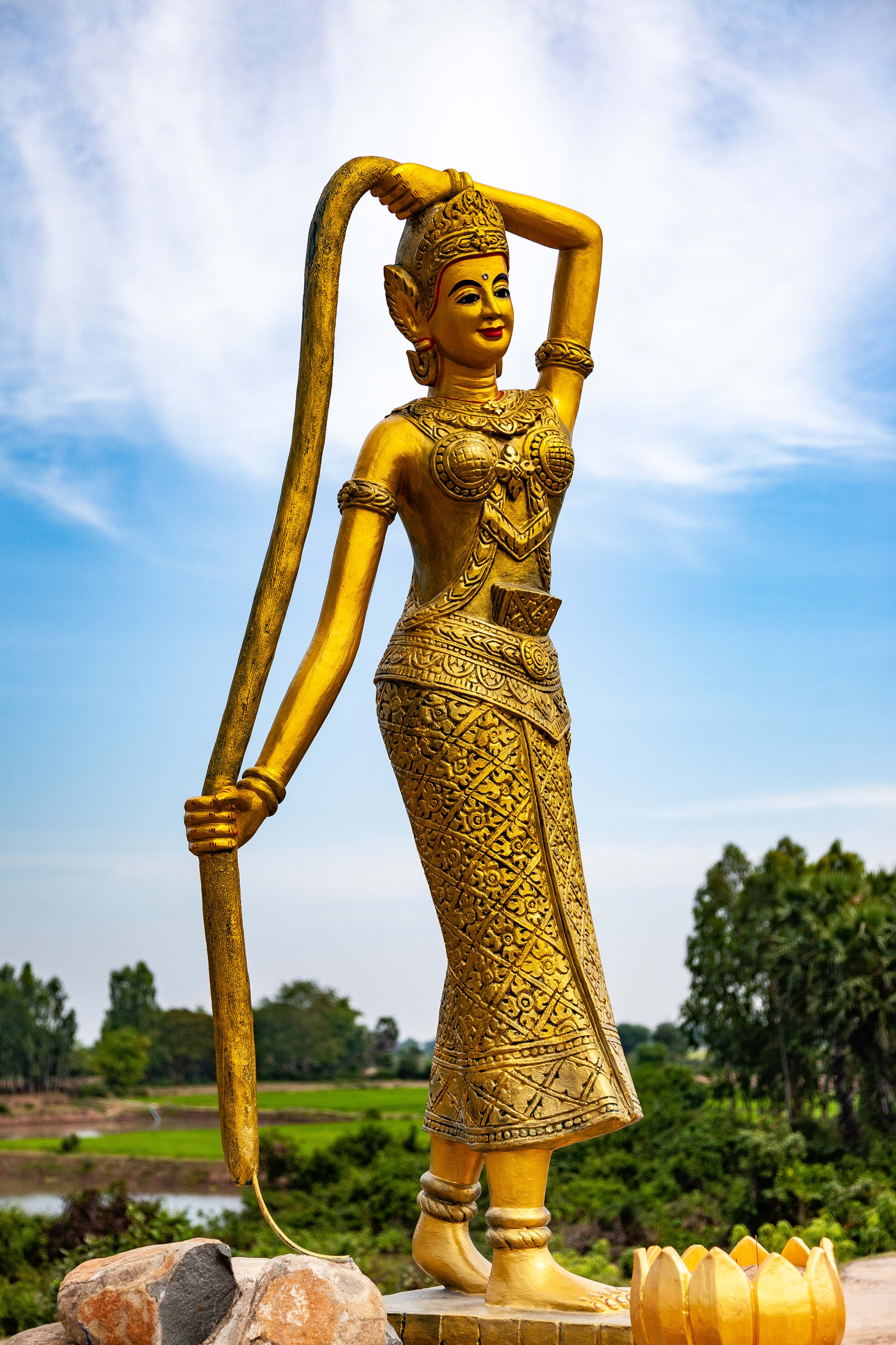 Cambodia, Prey Veaeng Prov, Goddess, 2010, IMG 5182