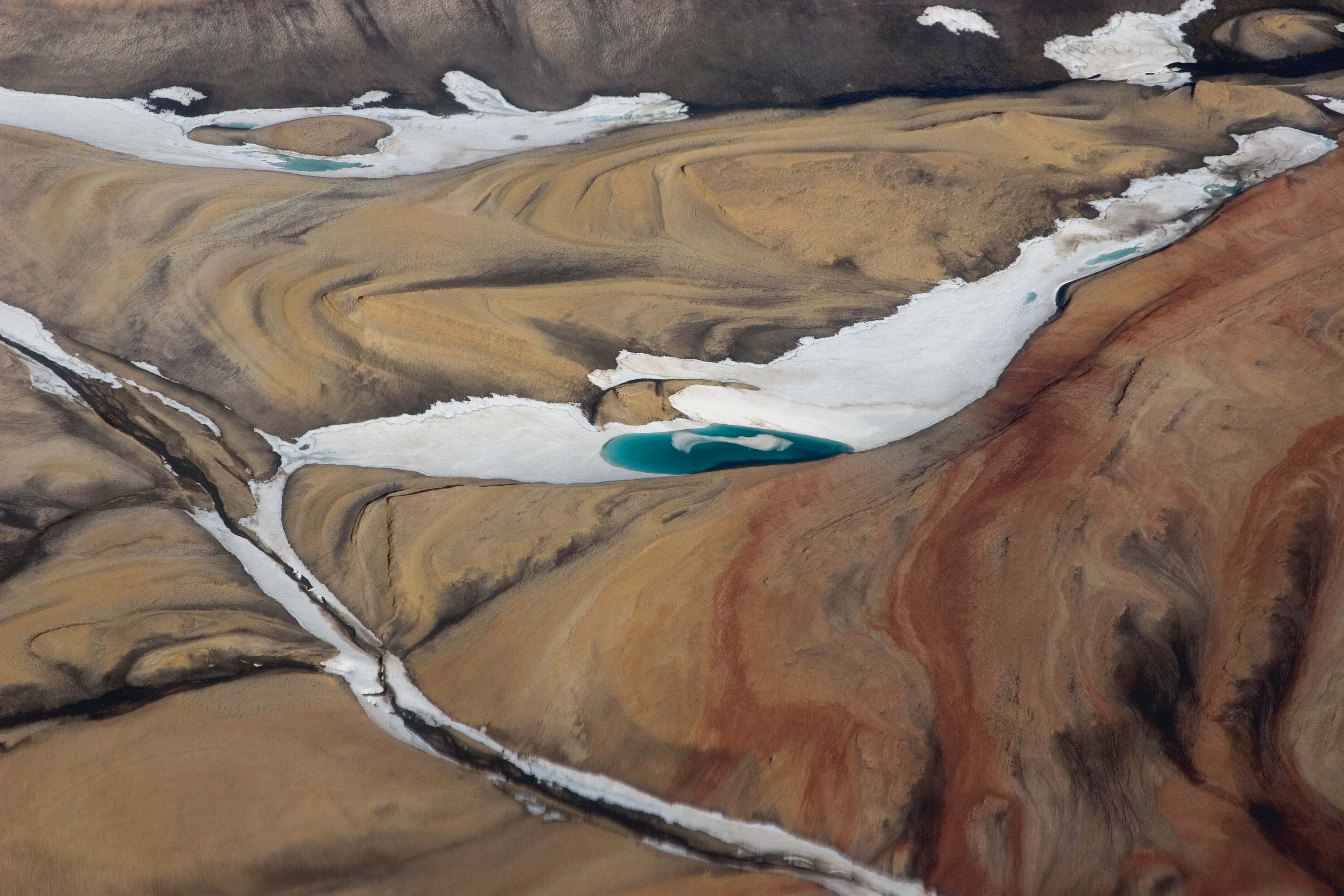 Greenland, Peary Land, Landscape Aerial, 2007