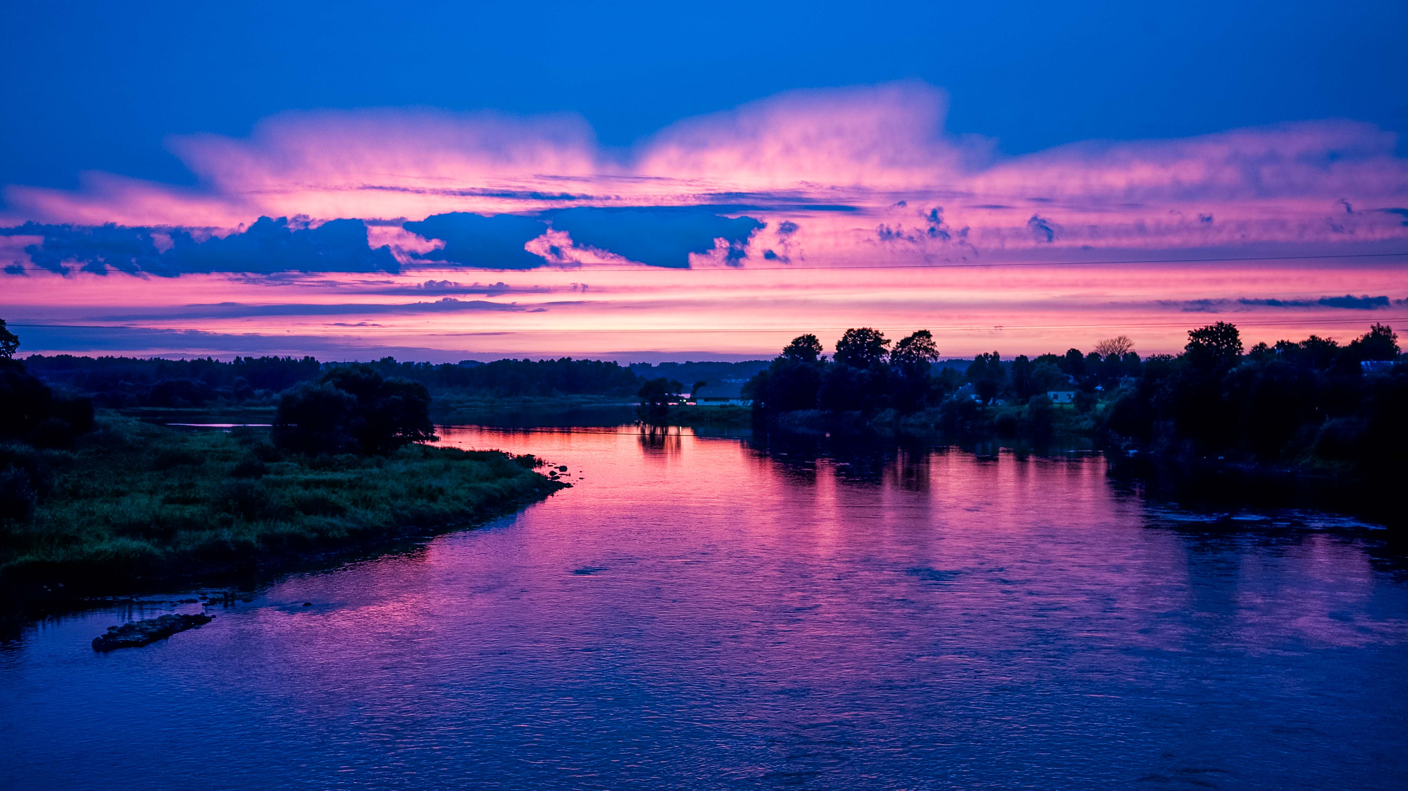Latvia, Jekabpils Prov, Sunset Against River, 2010, IMG_1888
