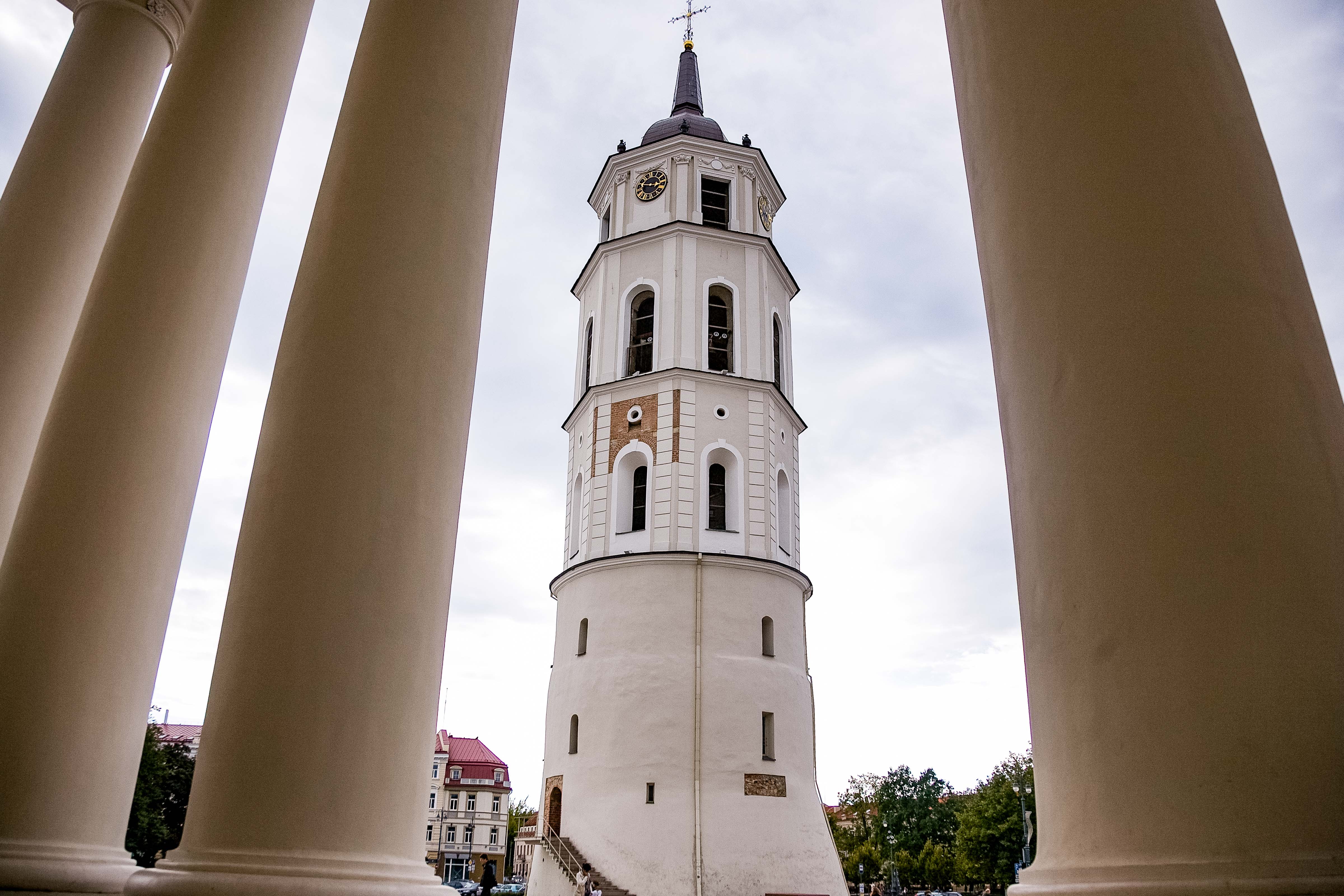 Lithuania, Vilnius, Cathedral Pillars And Tower, 2010, IMG_3092