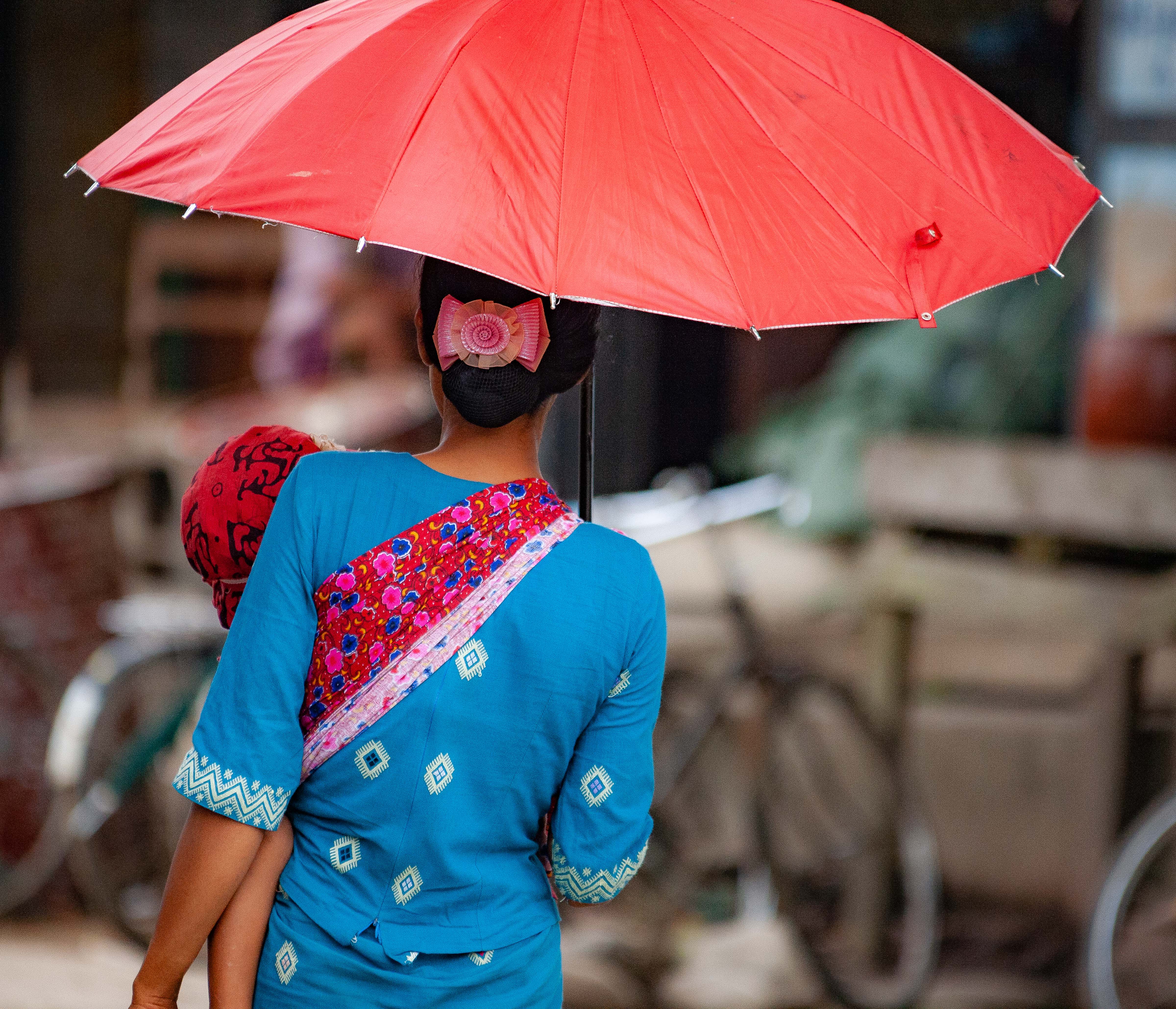 Myanmar, Kachin Prov, Woman with Umbrella, 2009, IMG 3282
