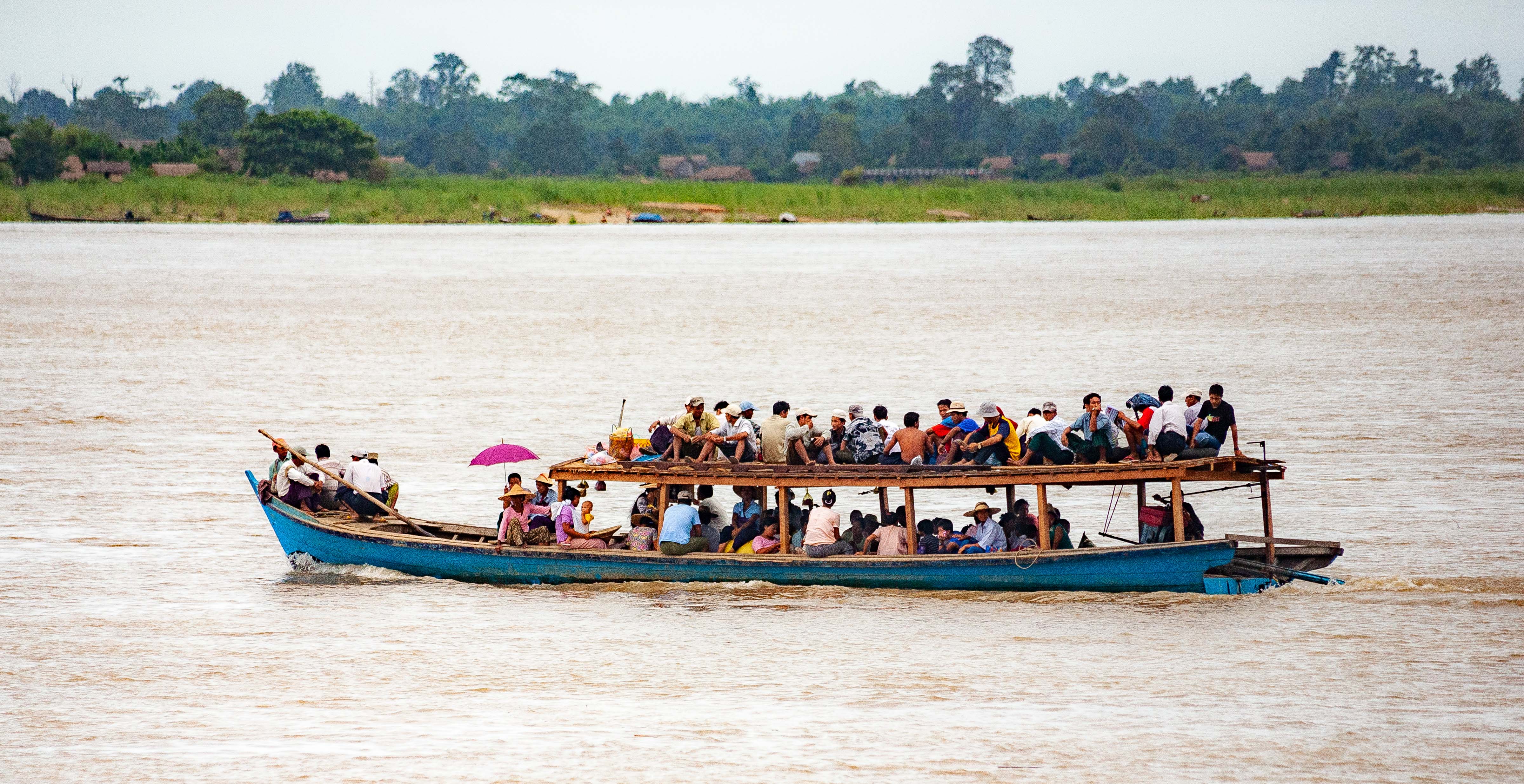 Myanmar, Unknown Prov, Packed Boat, 2009, IMG 3722