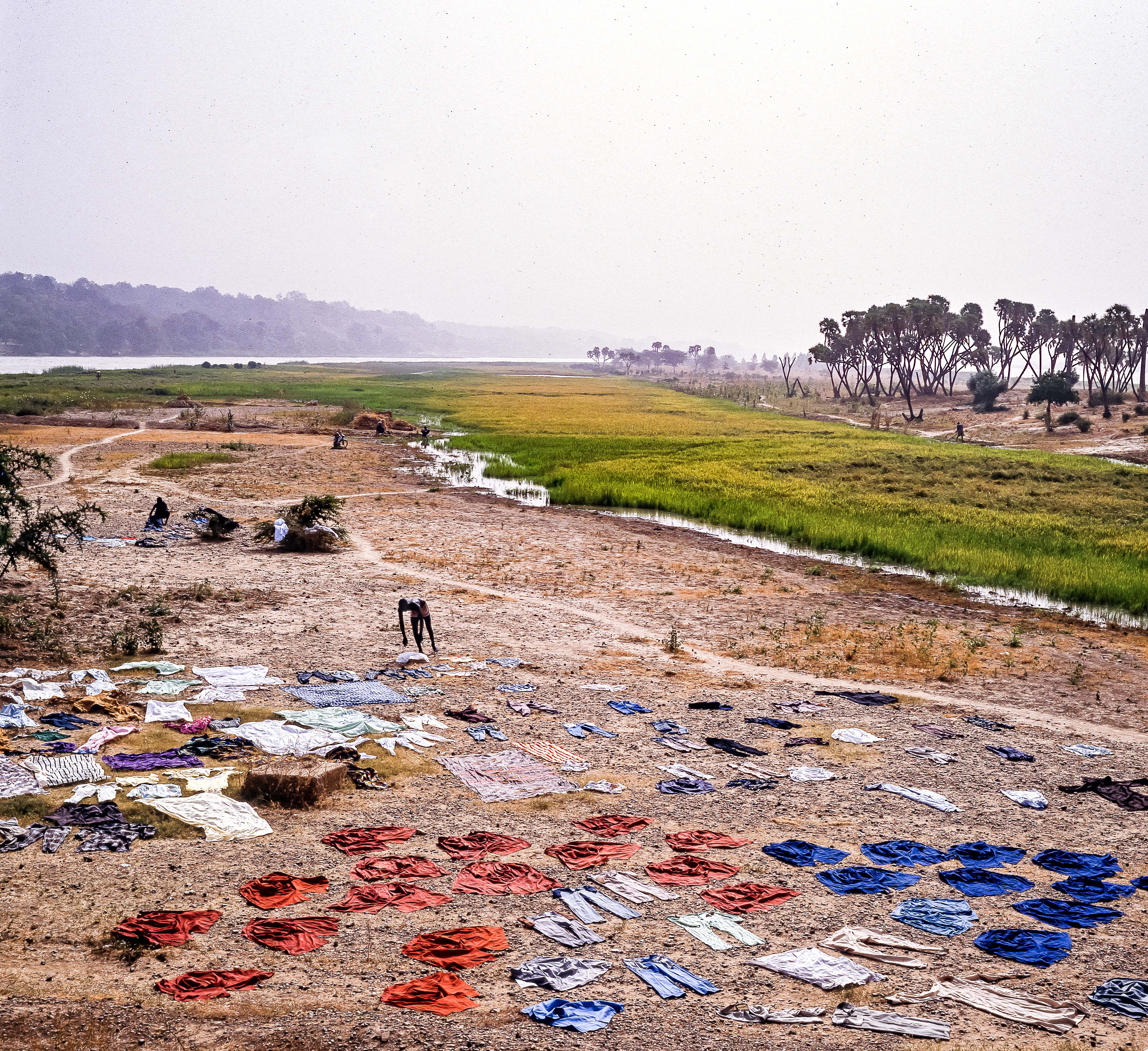 Niger, Niamey, Clothes Washer On Niger River, 1988