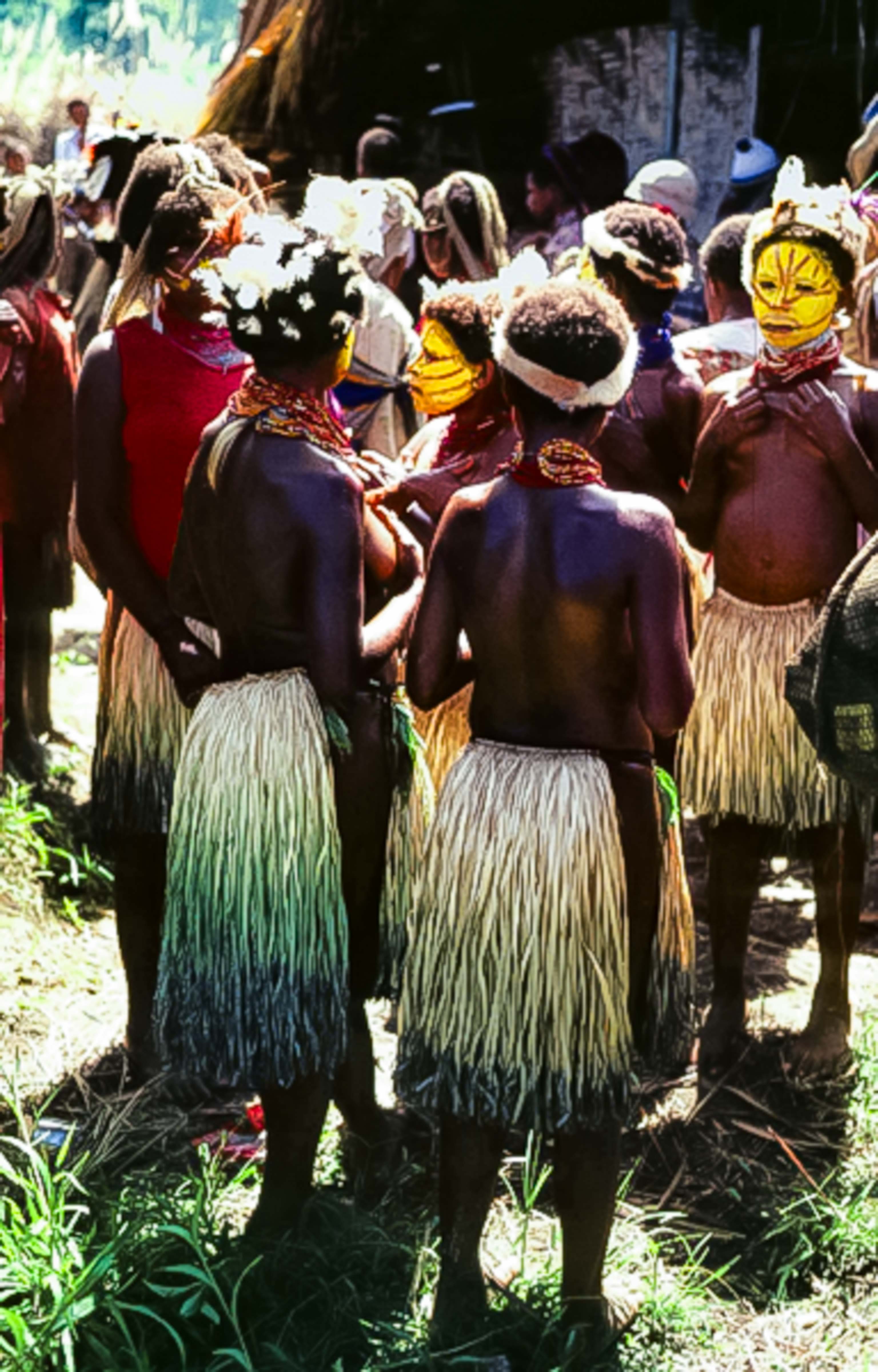 Papua New Guinea, Girls Covering Breasts, 1983