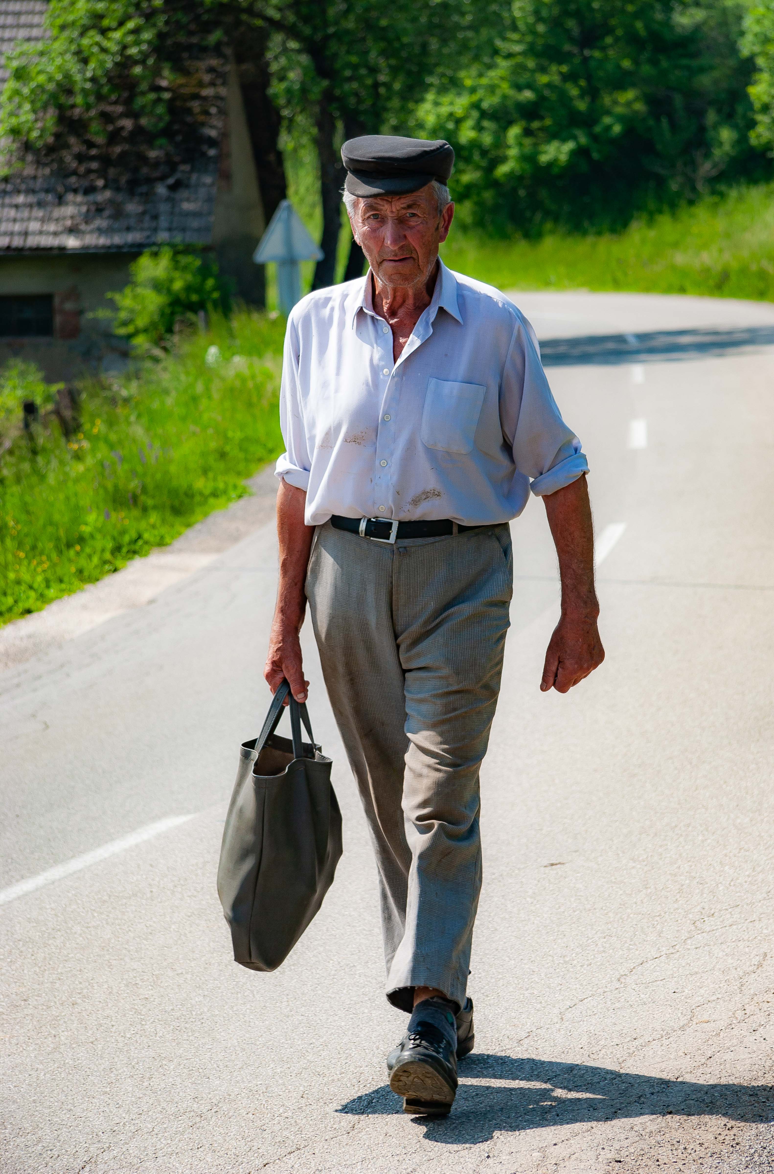 Slovenia, Trebnje Prov, Walking Man, 2006, IMG 7550