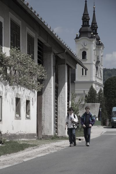 Slovenia, Ziri Prov, School Boys Church, 2006, IMG 6688