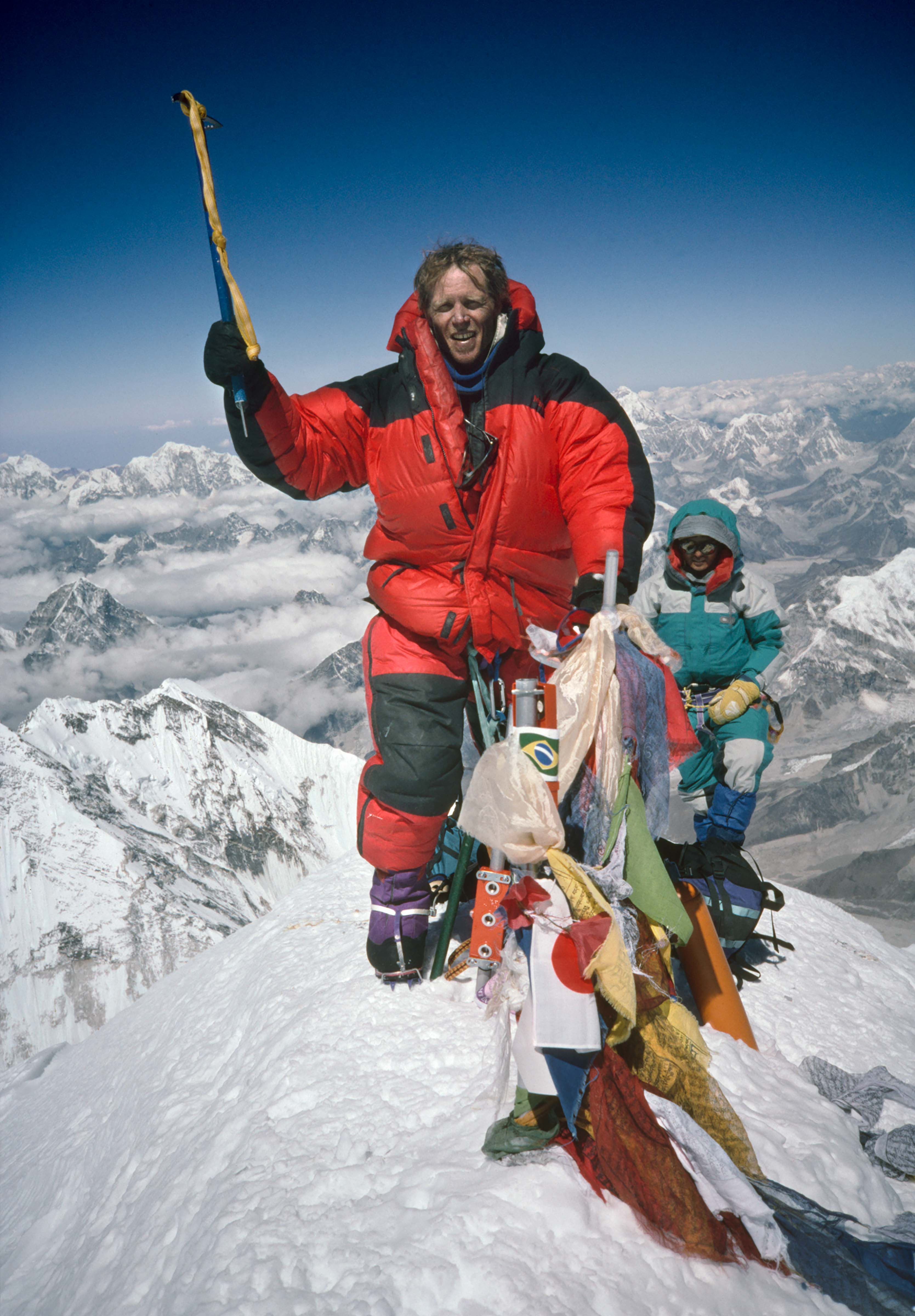 Tibet, Everest Summit, Jeff Shea Standing, May 24, 1995, 9 a.m.