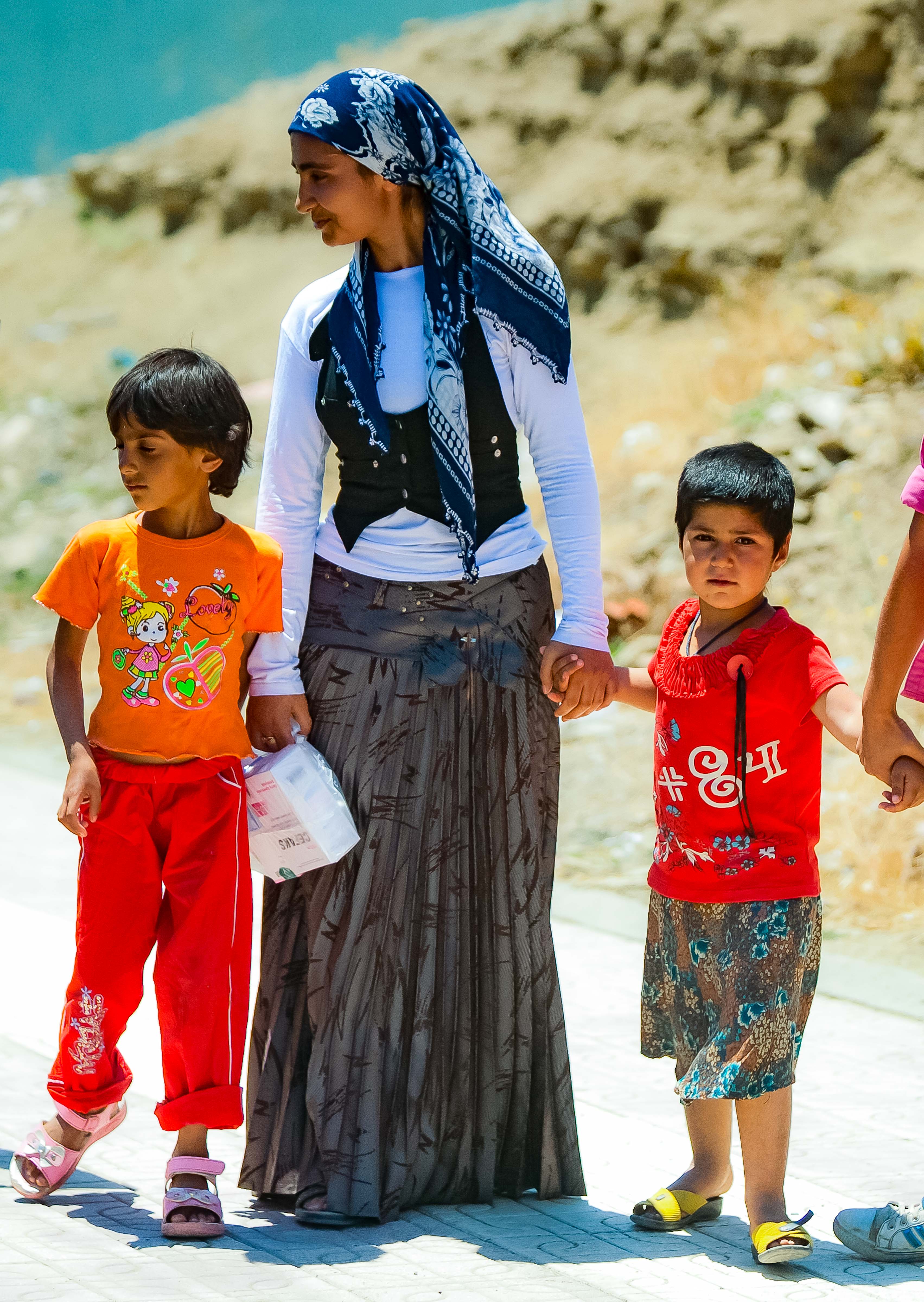 Turkey, Diyarbakir Prov, Woman With Children, 2010, IMG 8707