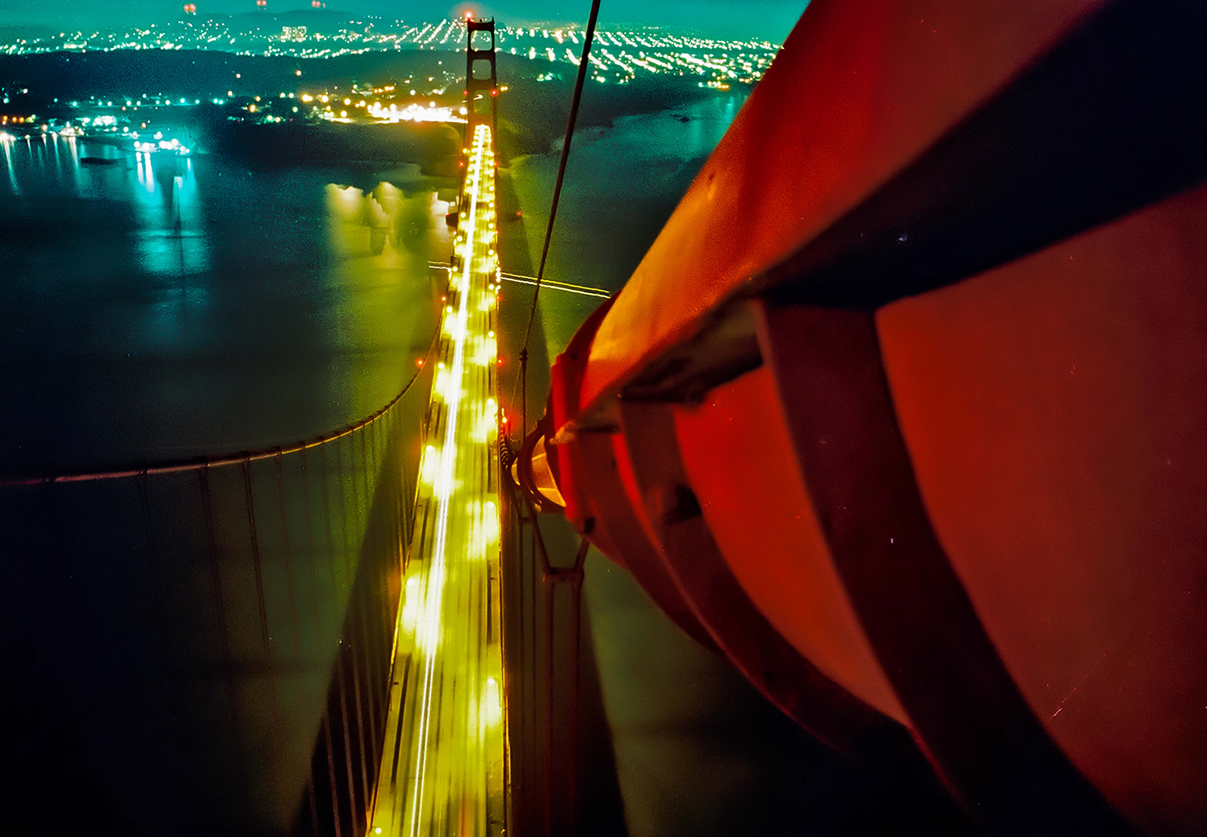 USA, Looking Down From Golden Gate Bridge North Tower, 1980