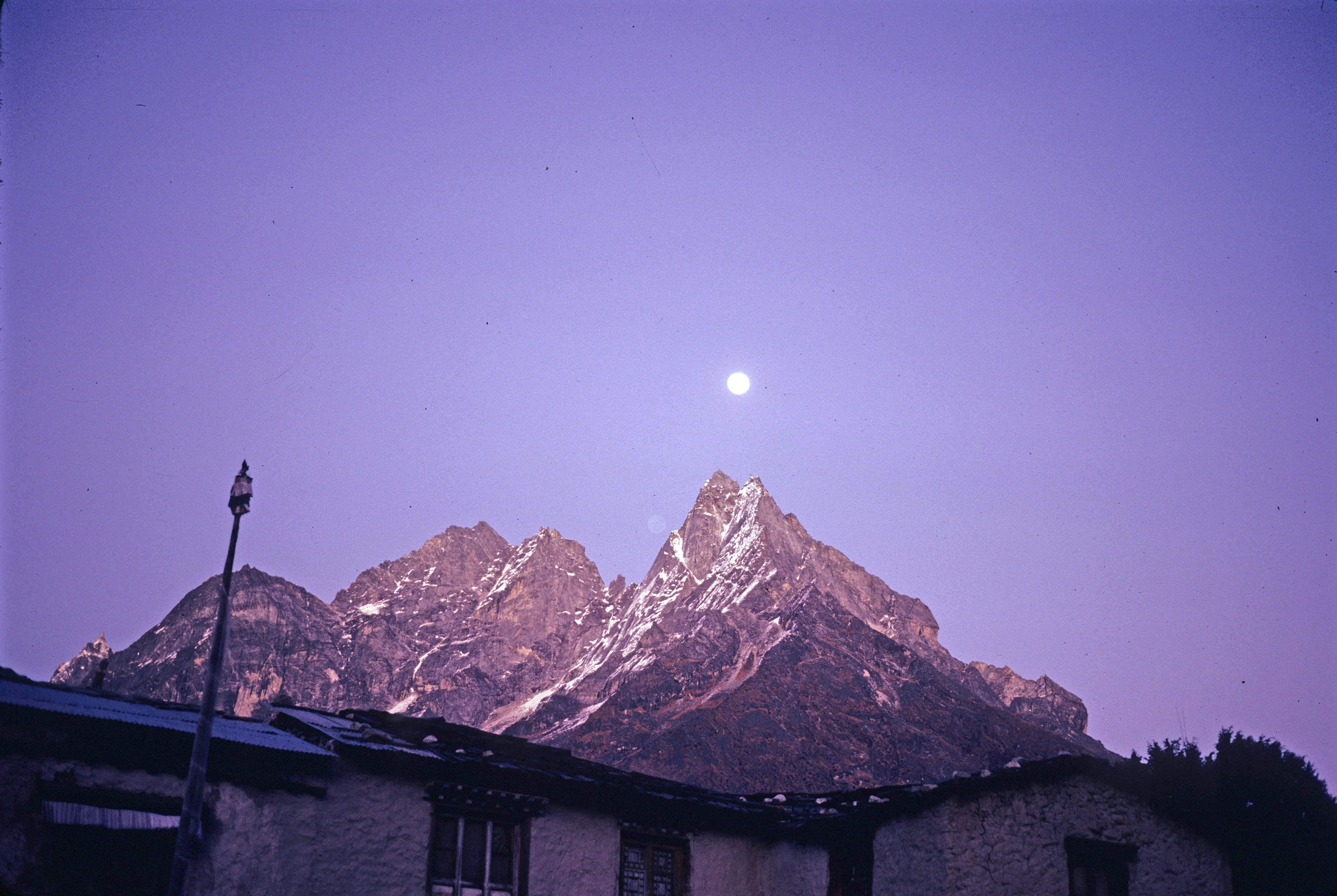 Guesthouse under Moonlight at Thyangboche