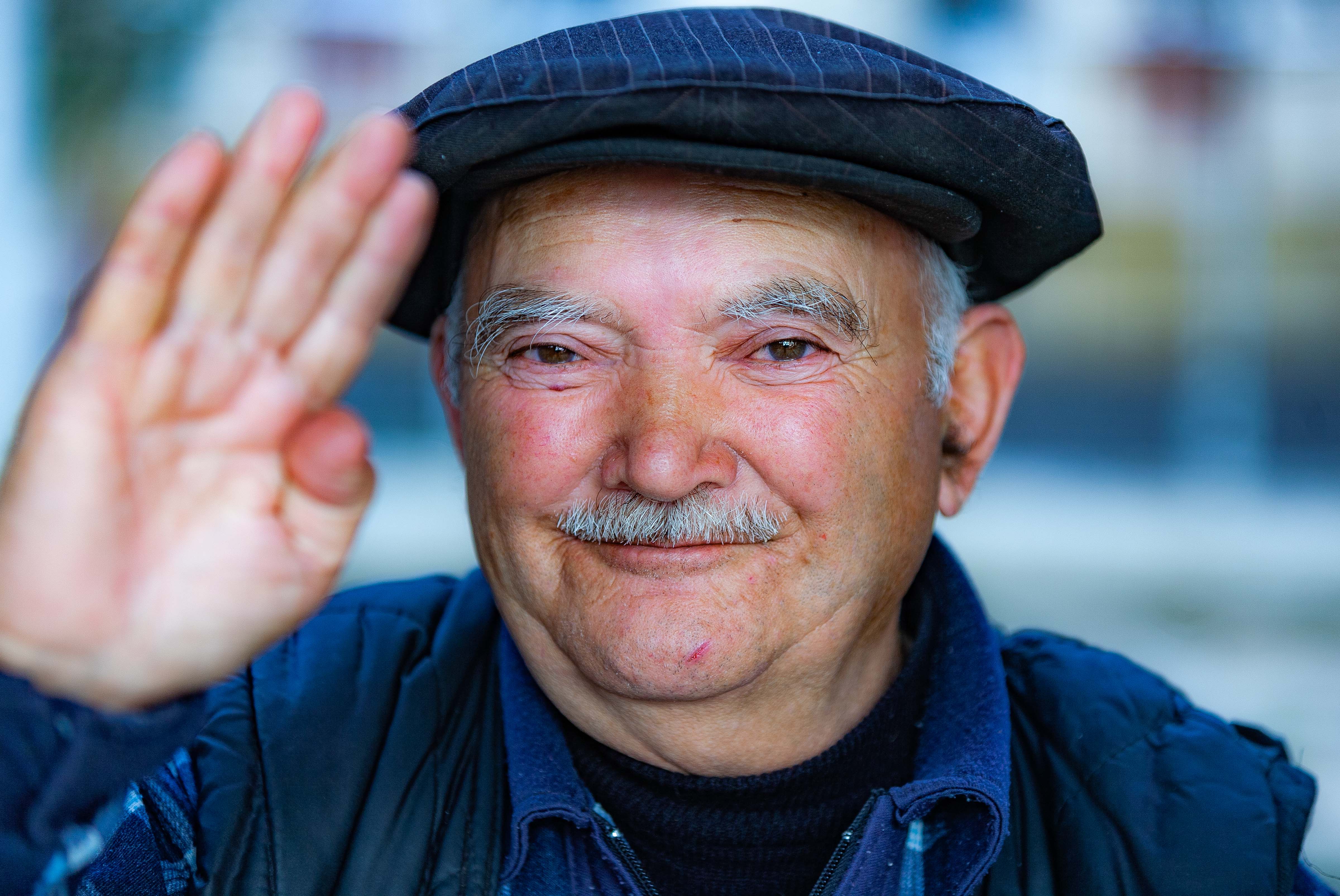 Azerbaijan, Agstafa Prov, Man With Hat, 2009, IMG 8672