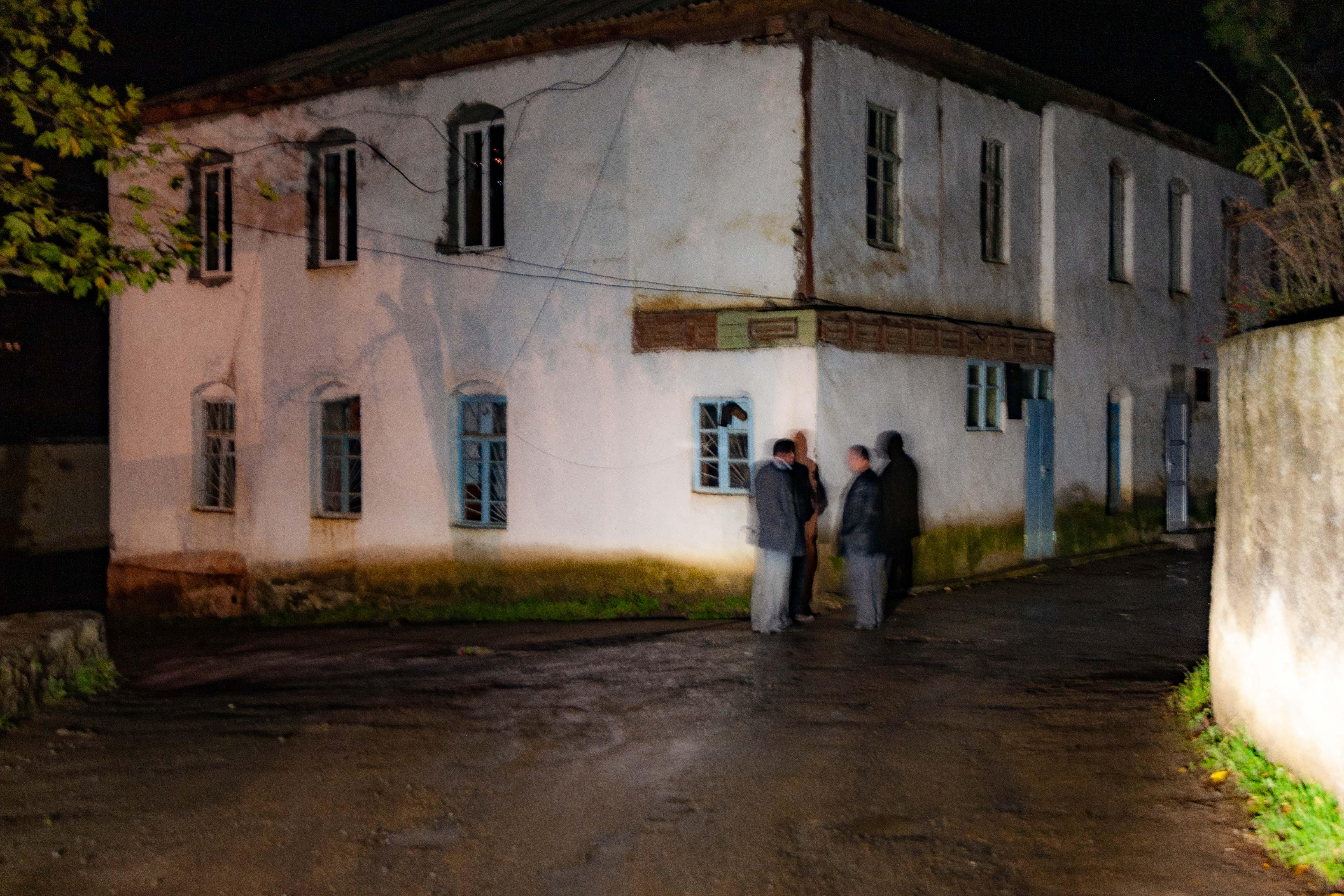 Azerbaijan, Yardimli Prov, Night Conversation, 2009, IMG 9734