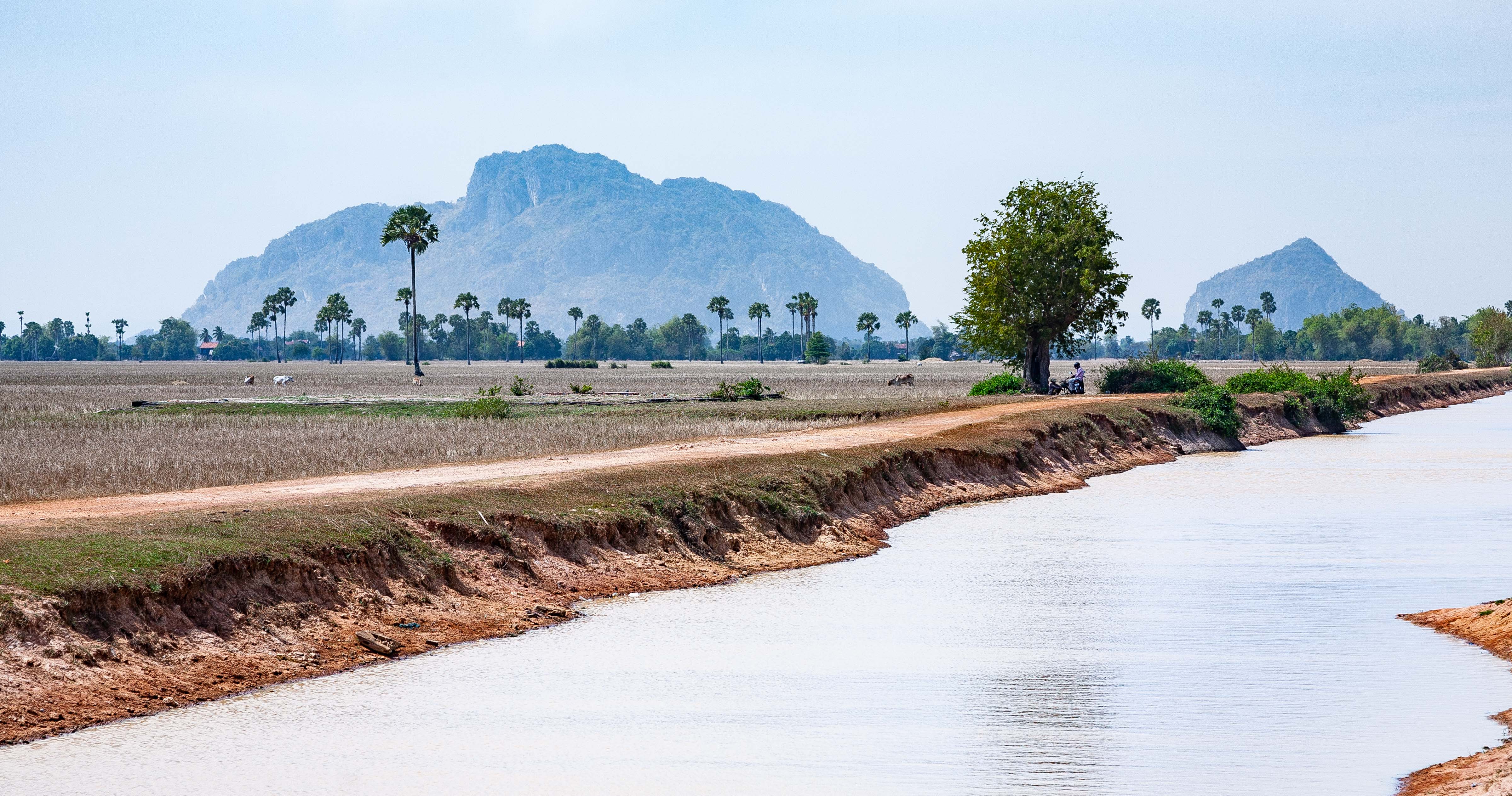 Cambodia, Kampot Prov, Landscape And Canal, 2010, IMG 4849