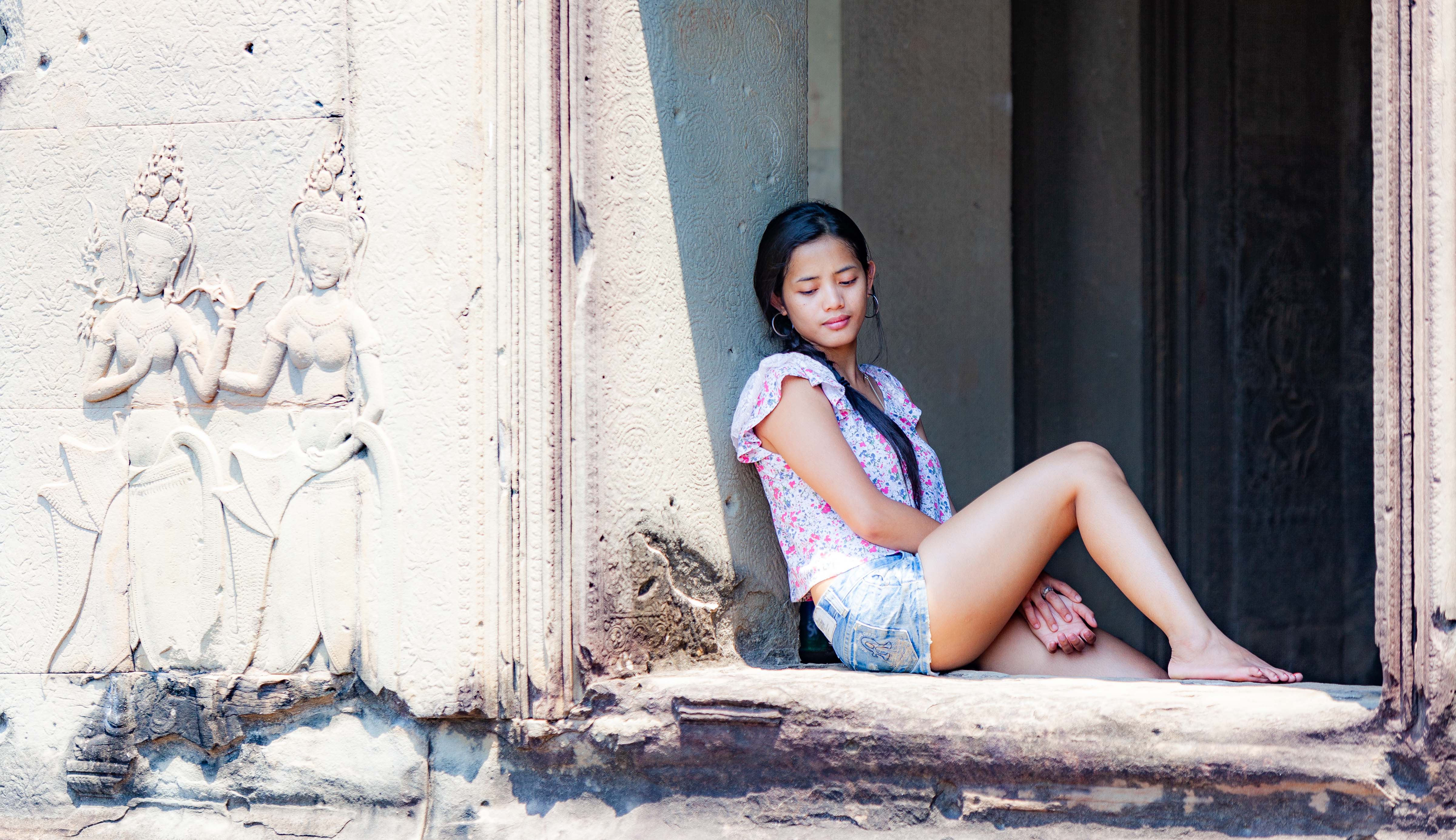 Cambodia, Siem Reab Prov, Girls, 2011, IMG 0171