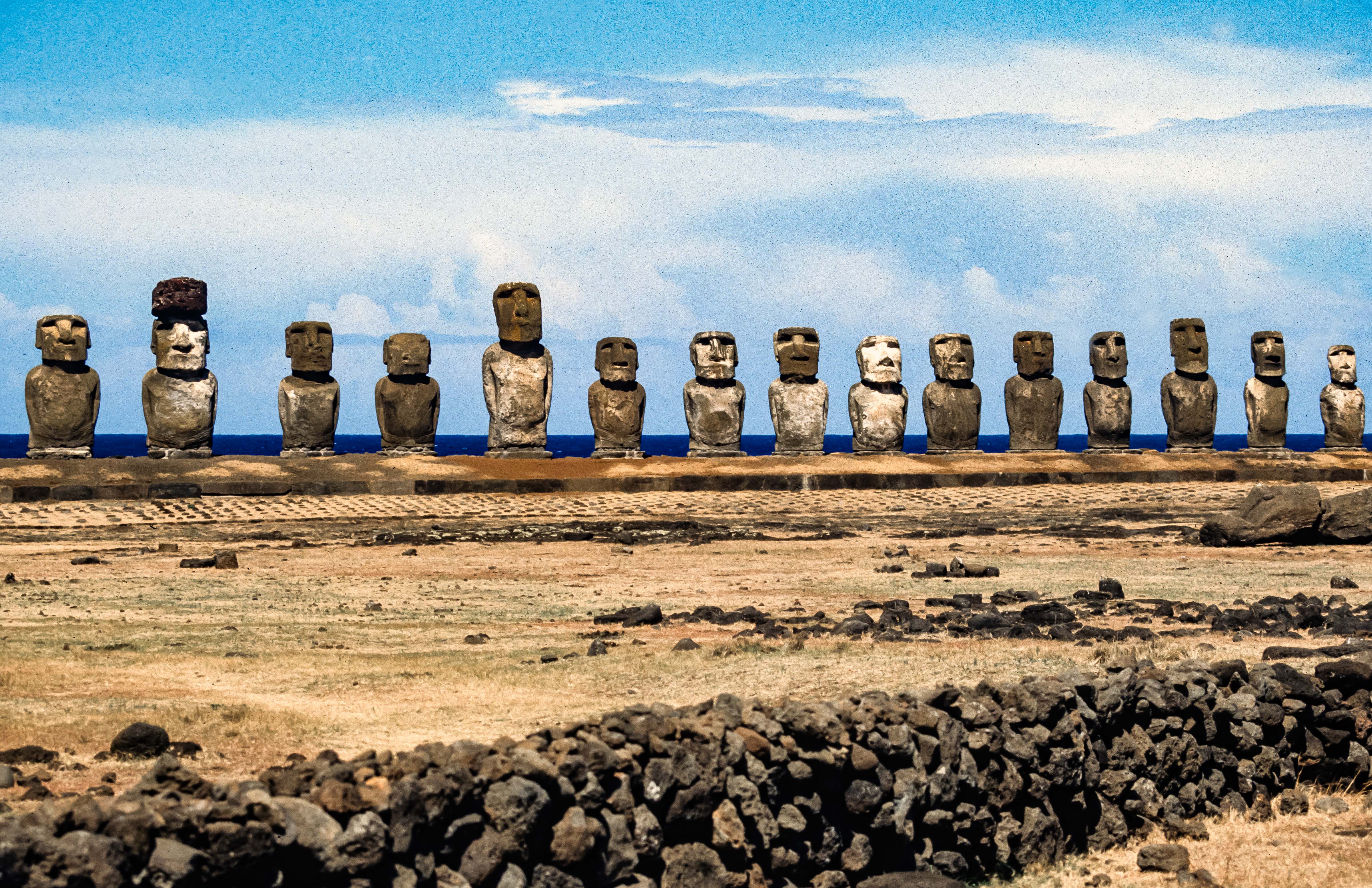 Easter Island, Moai In A Row, 1997