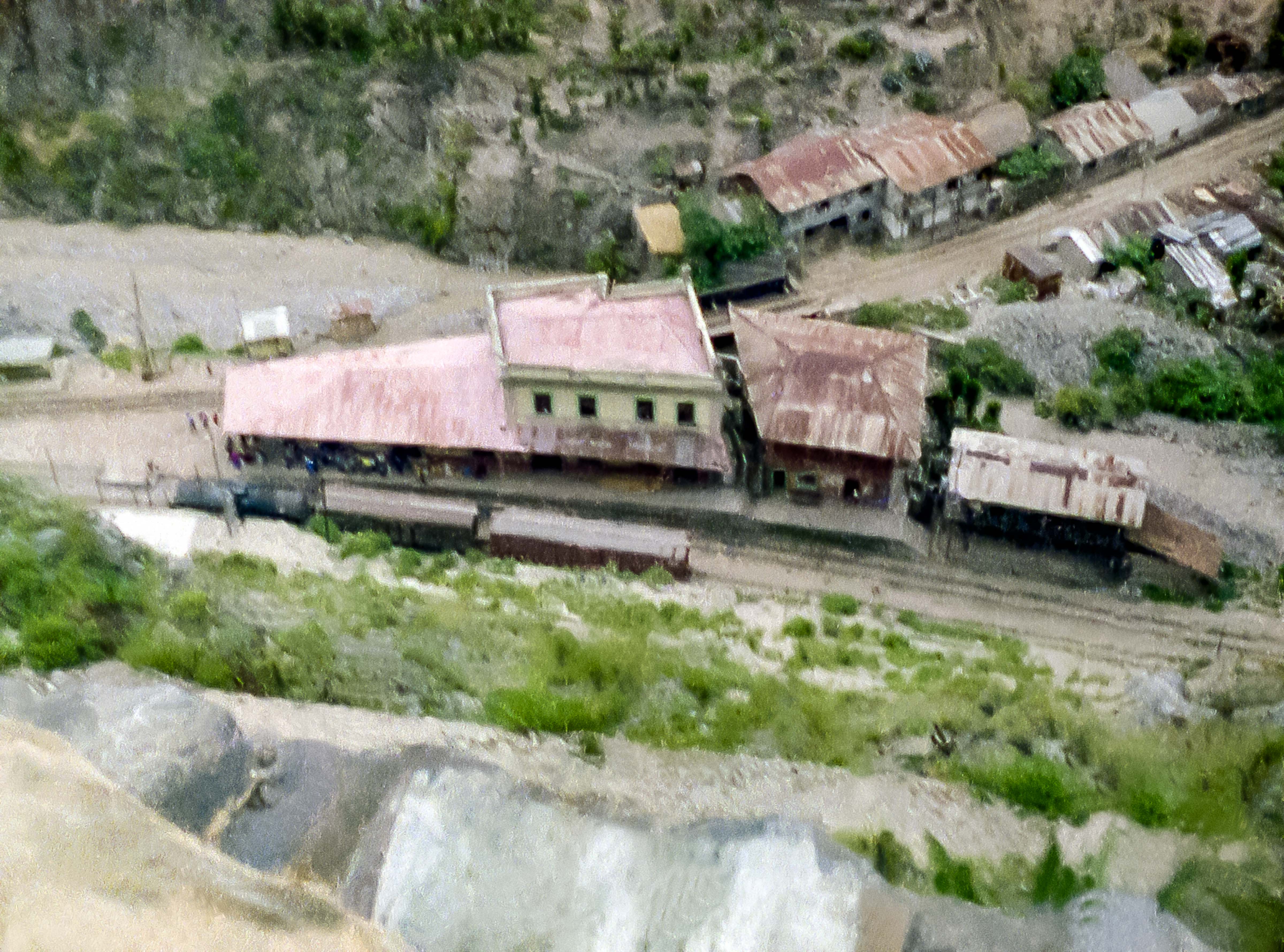 Ecuador, Train On Switchbacks Above Station, 1979
