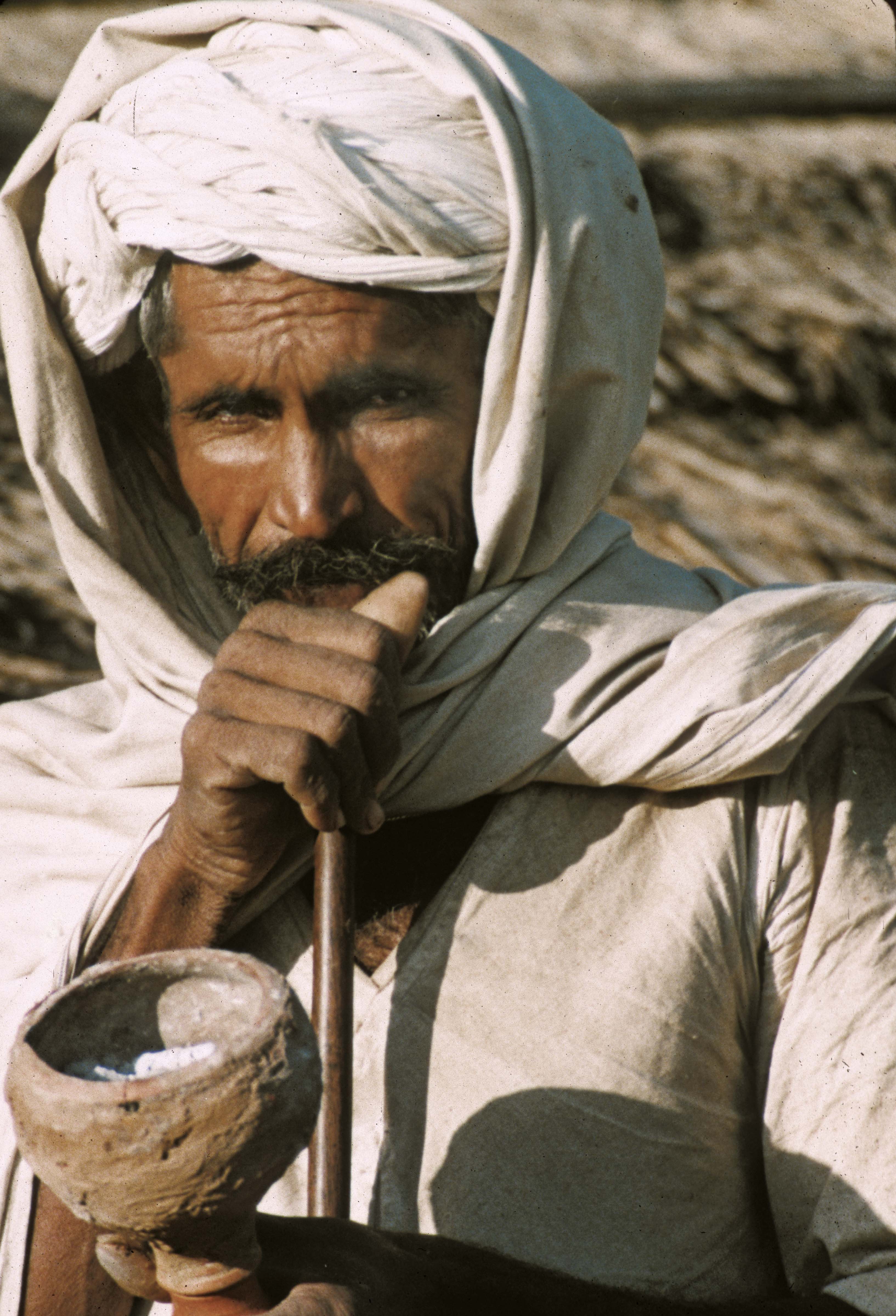 India, Rajasthani Farmer With Pipe, 1984
