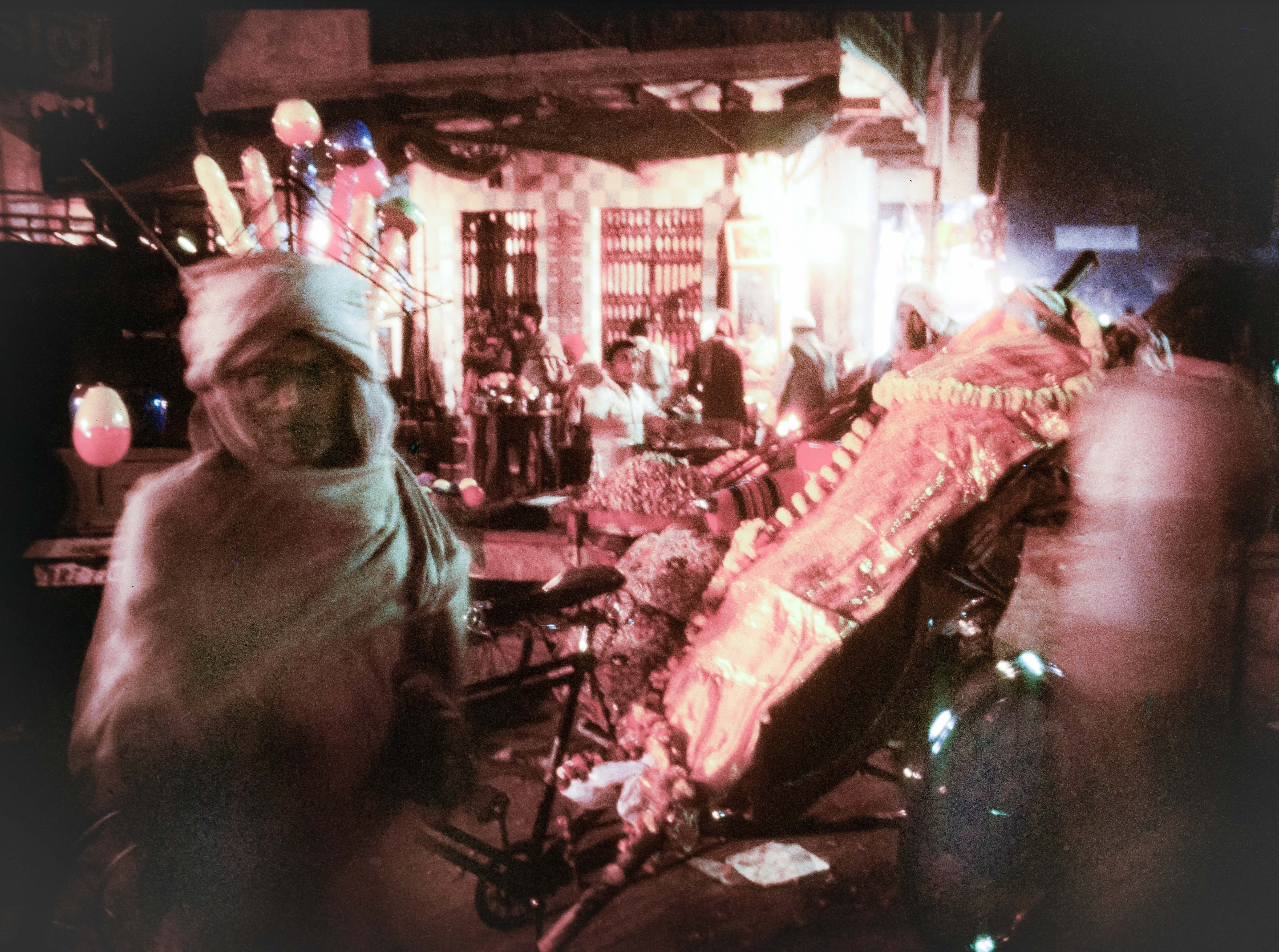 India, Varanasi, Corpse Ricksha, 1984