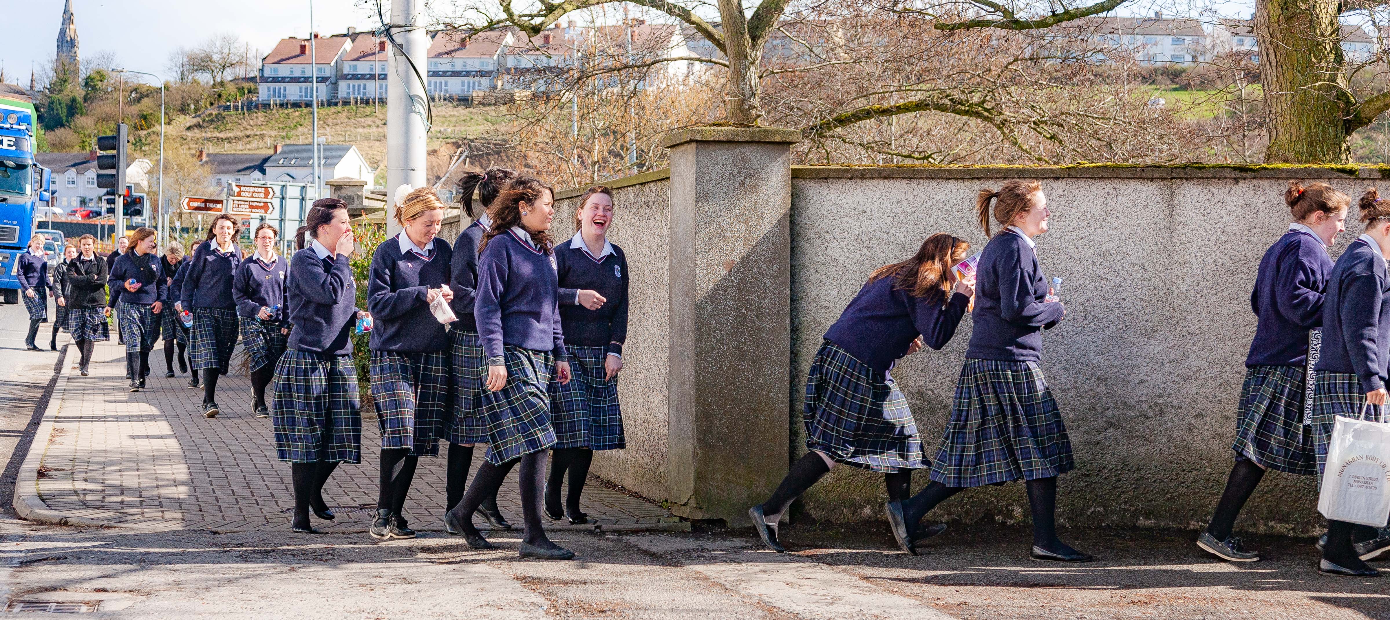 Ireland, Monaghan Prov, School Girls, 2009, IMG 0243