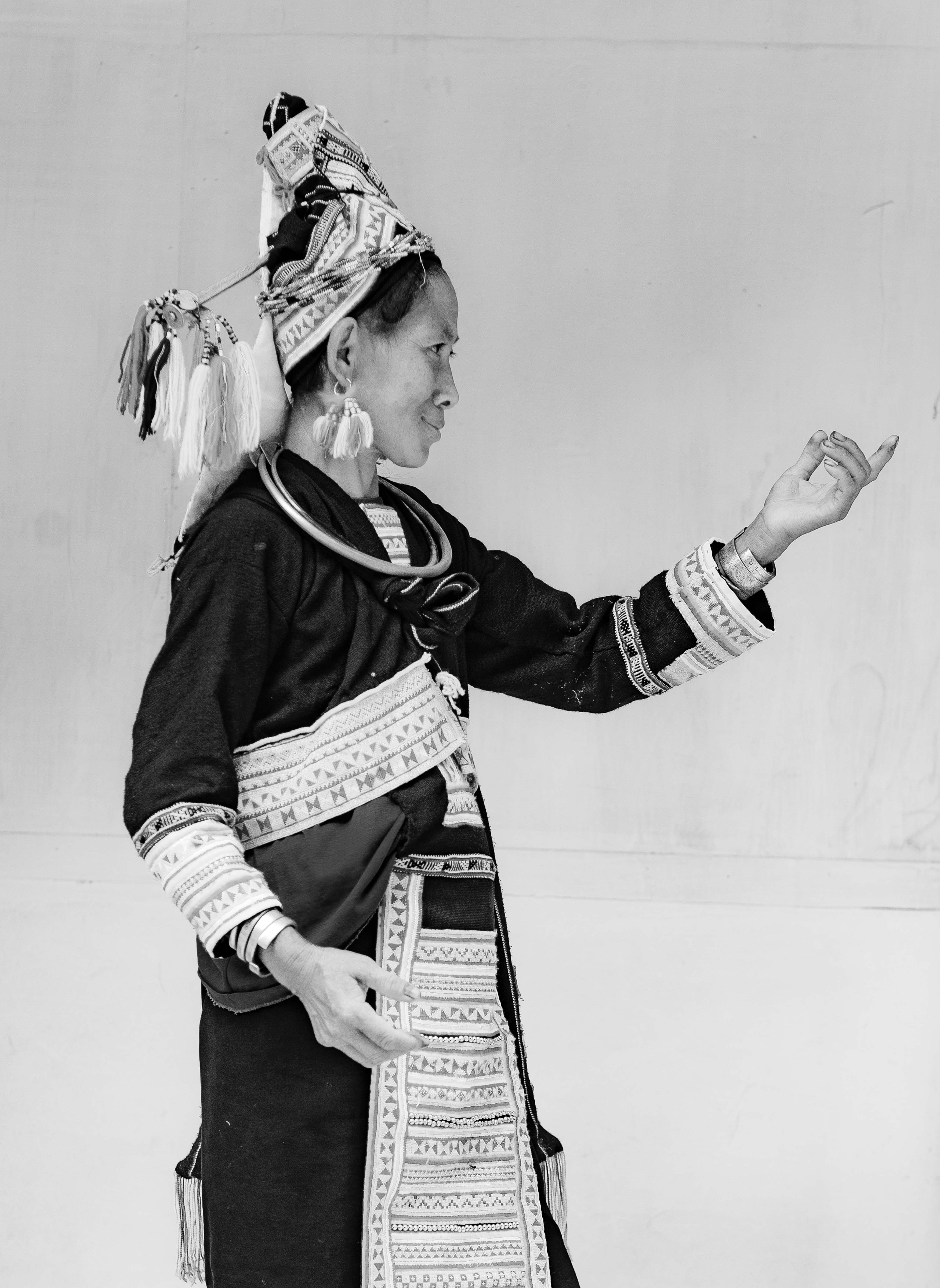 Laos, Phongsali Prov, Tribeswoman, 2011, IMG 1886CU2BW