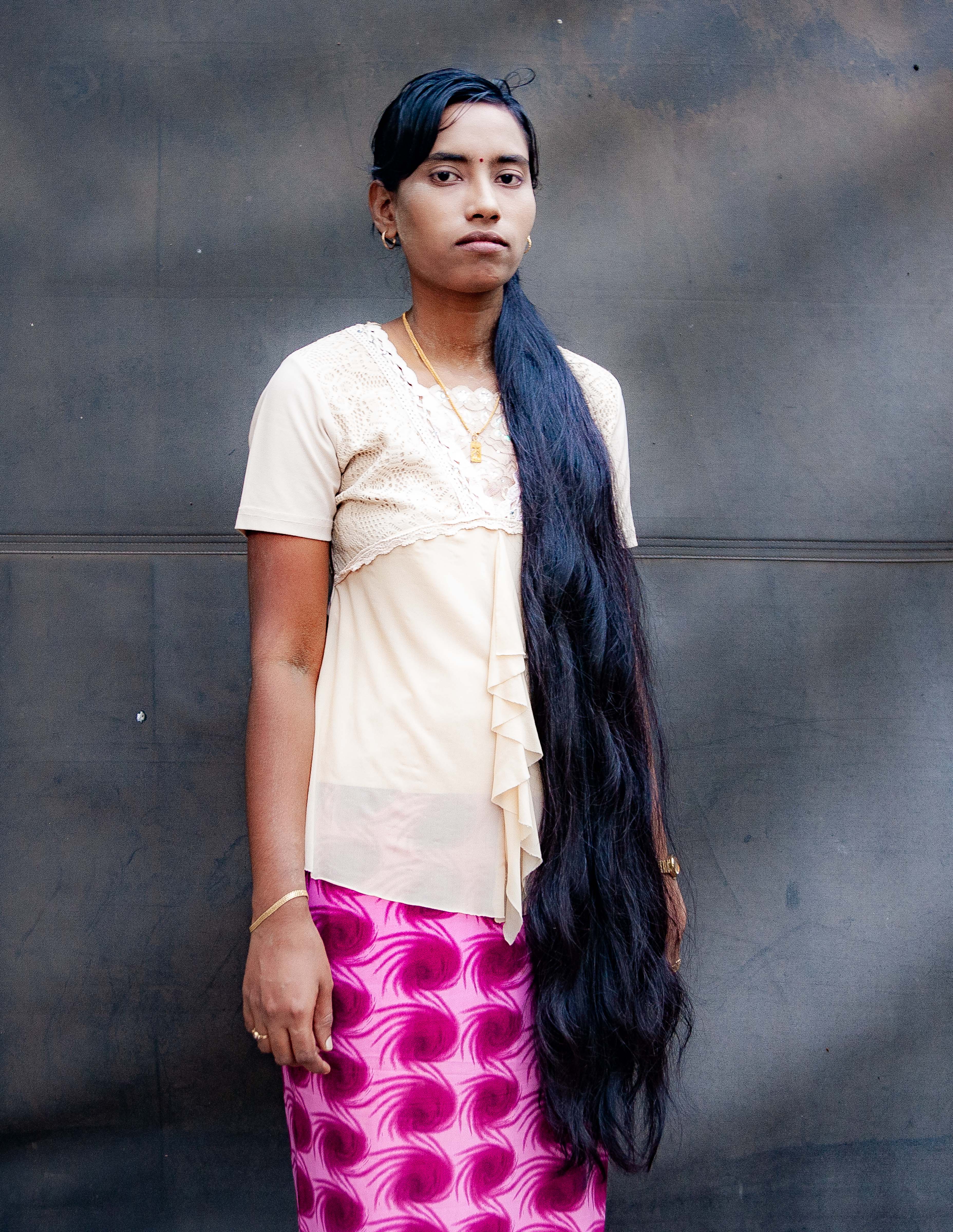 Myanmar, Kachin Prov, Girl With Long Hair, 2009, IMG 3052