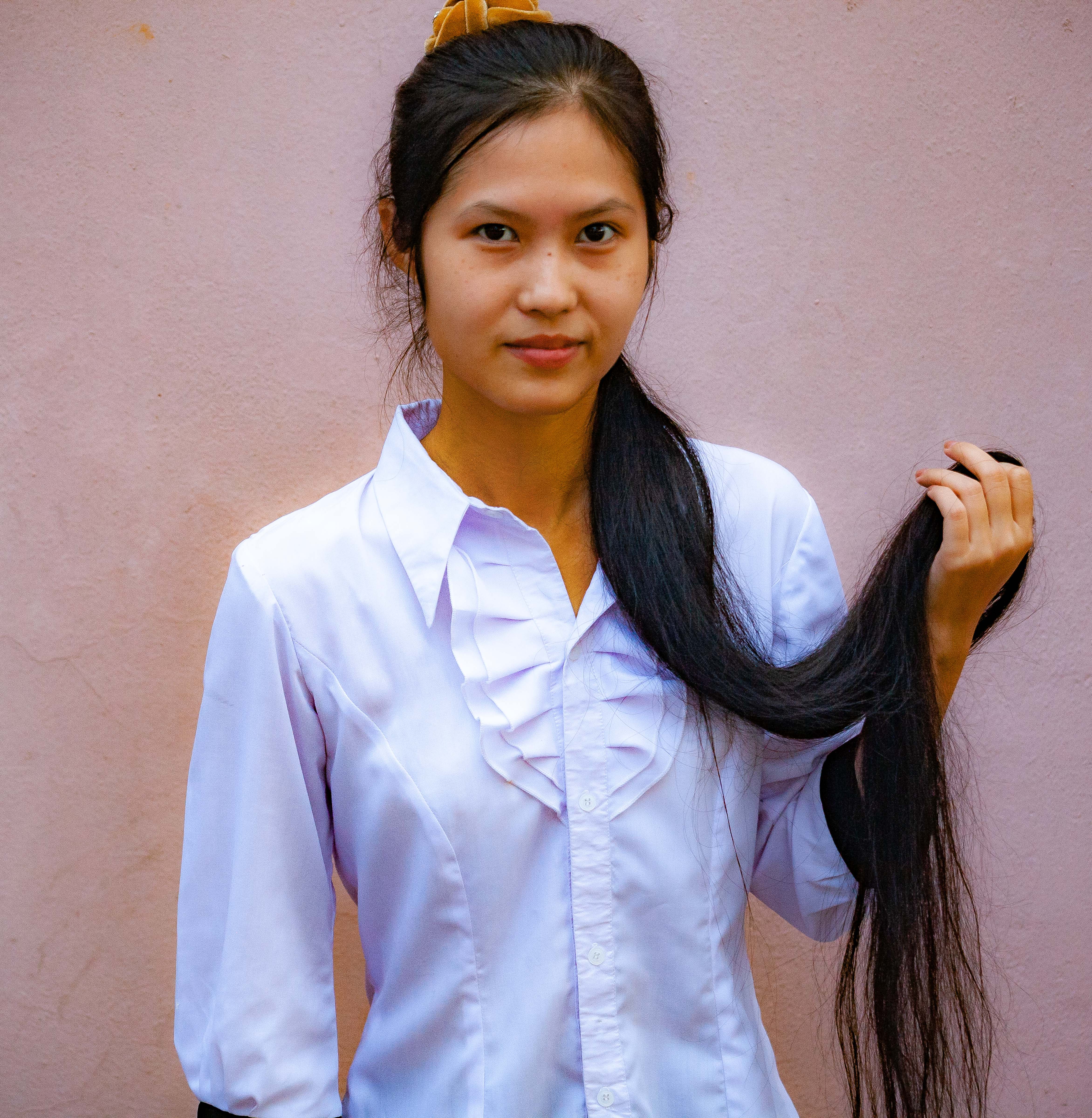 Myanmar, Kachin Prov, Long Hair Girl, 2009, IMG 3340