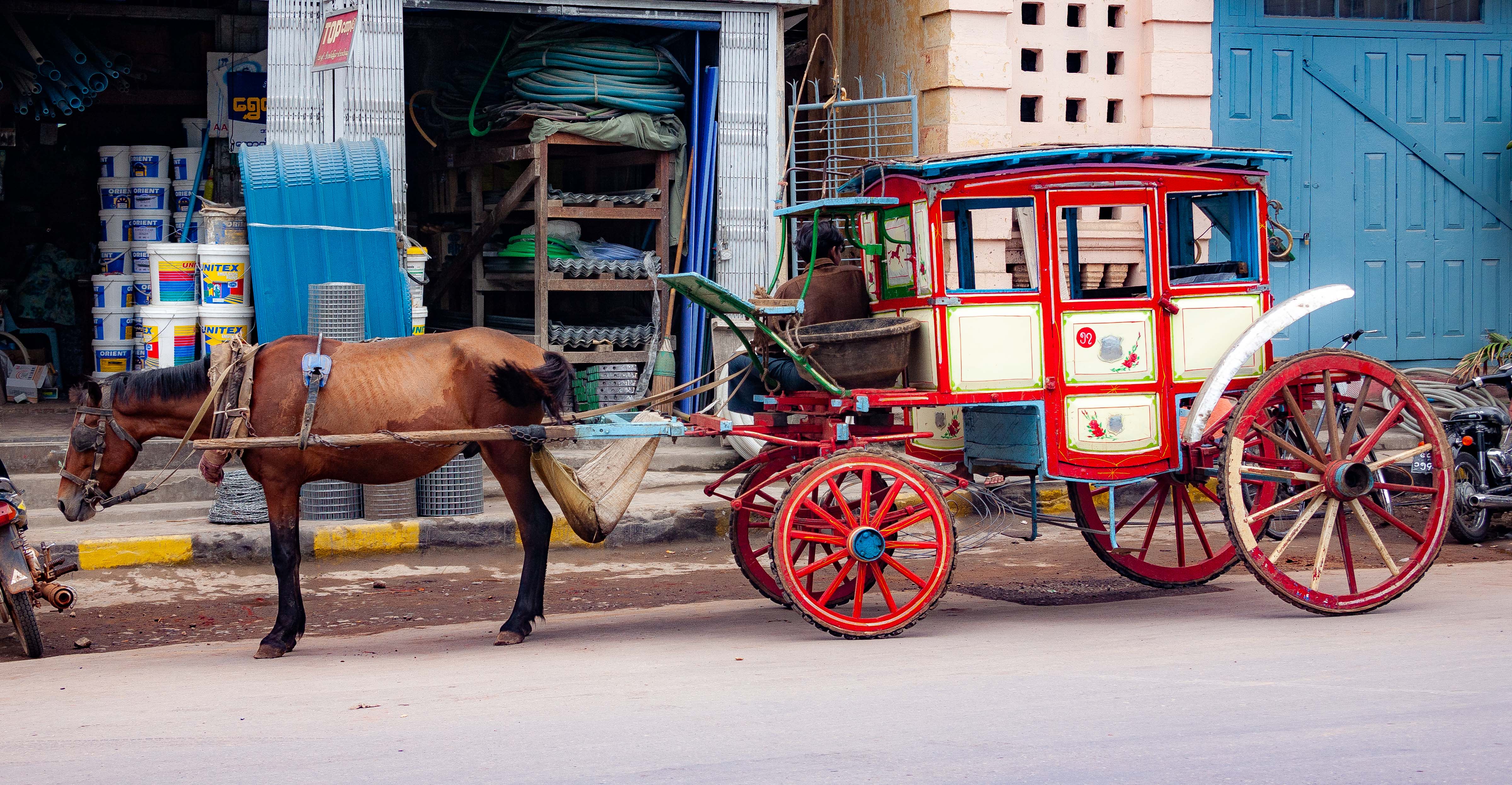Myanmar, Shan Prov, Horse Carriage, 2009, IMG 4774