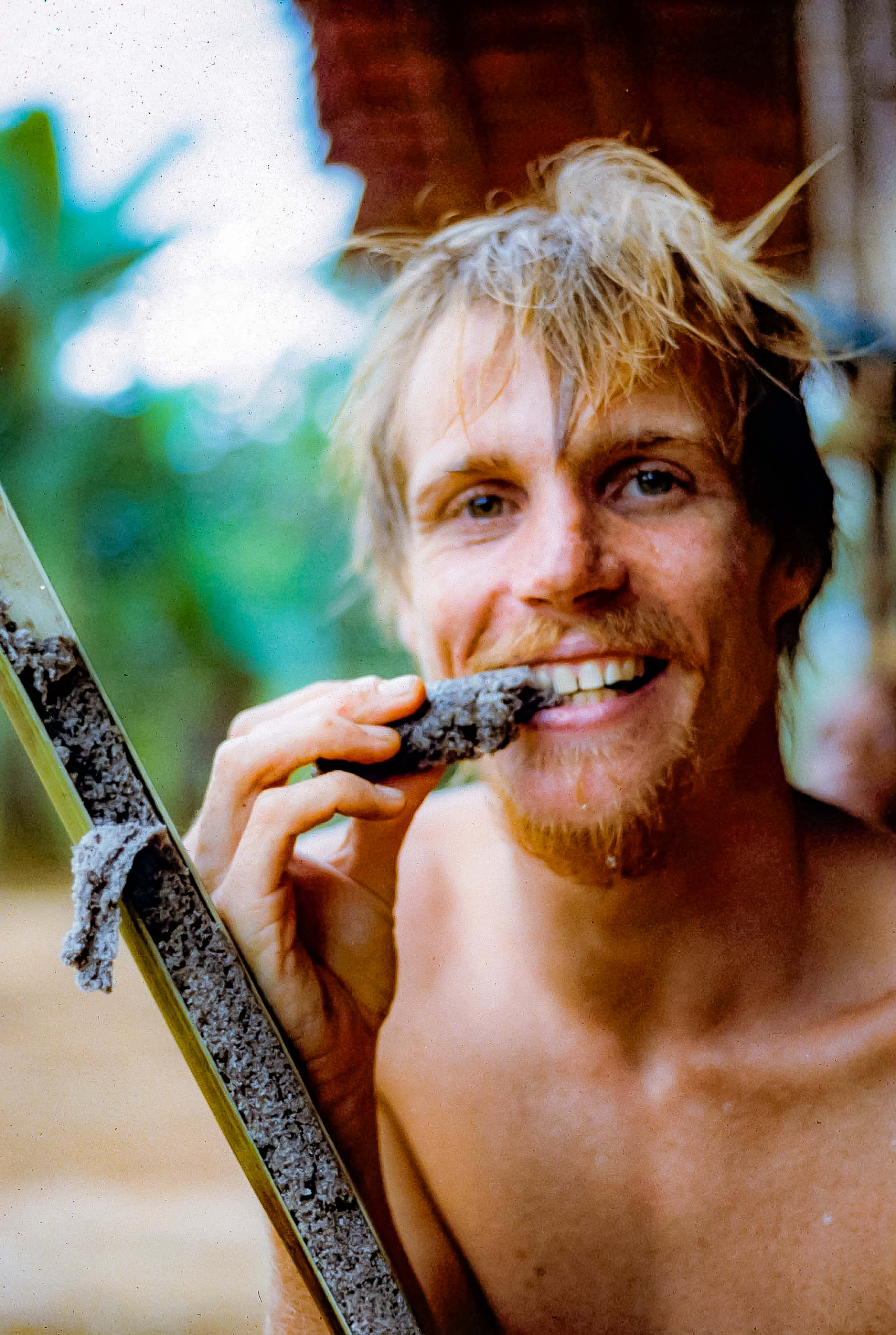 Papua New Guinea, Jeff Shea Eats Sago, 1983