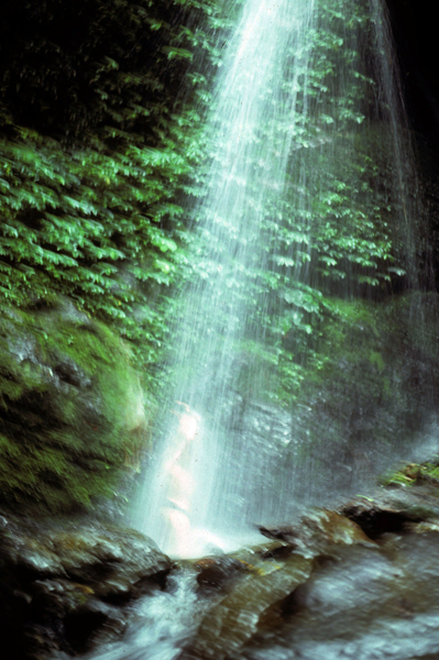 PNG, Jeff Shea In Waterfall, 1983