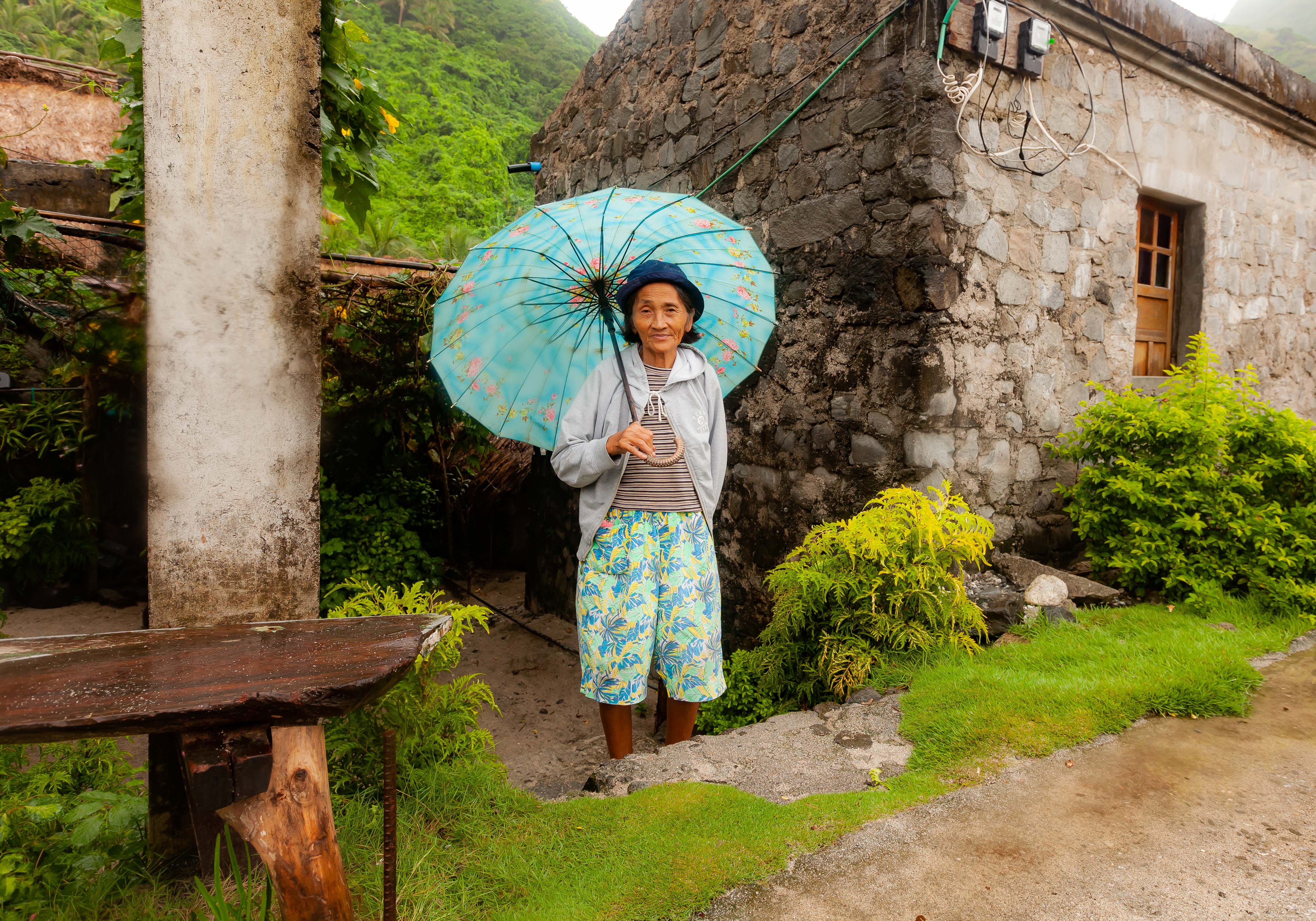 Philippines, Batanes Prov, Woman With Umbrella, 2011, IMG 2061