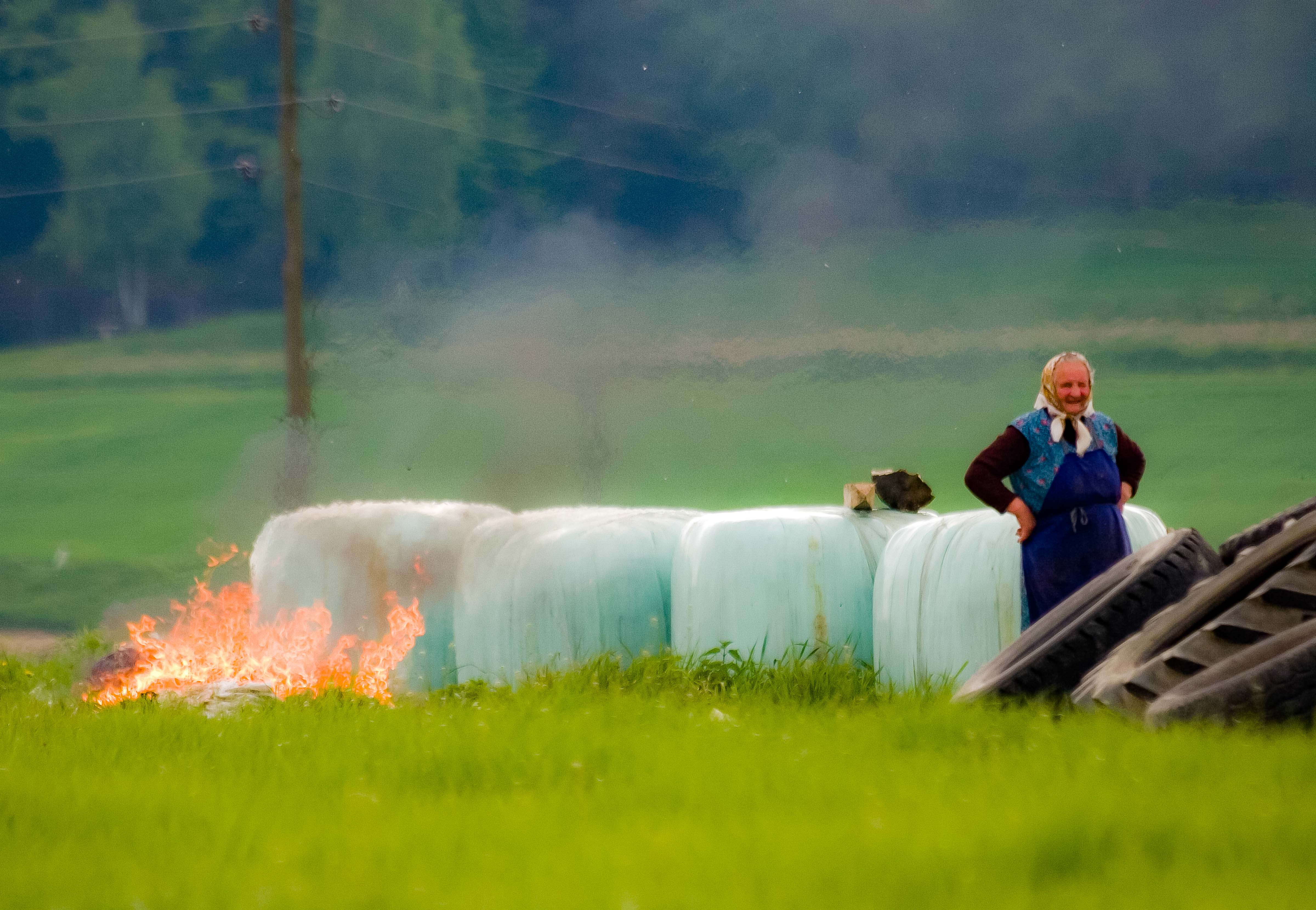 Slovenia, Old Woman And Fire, 2006