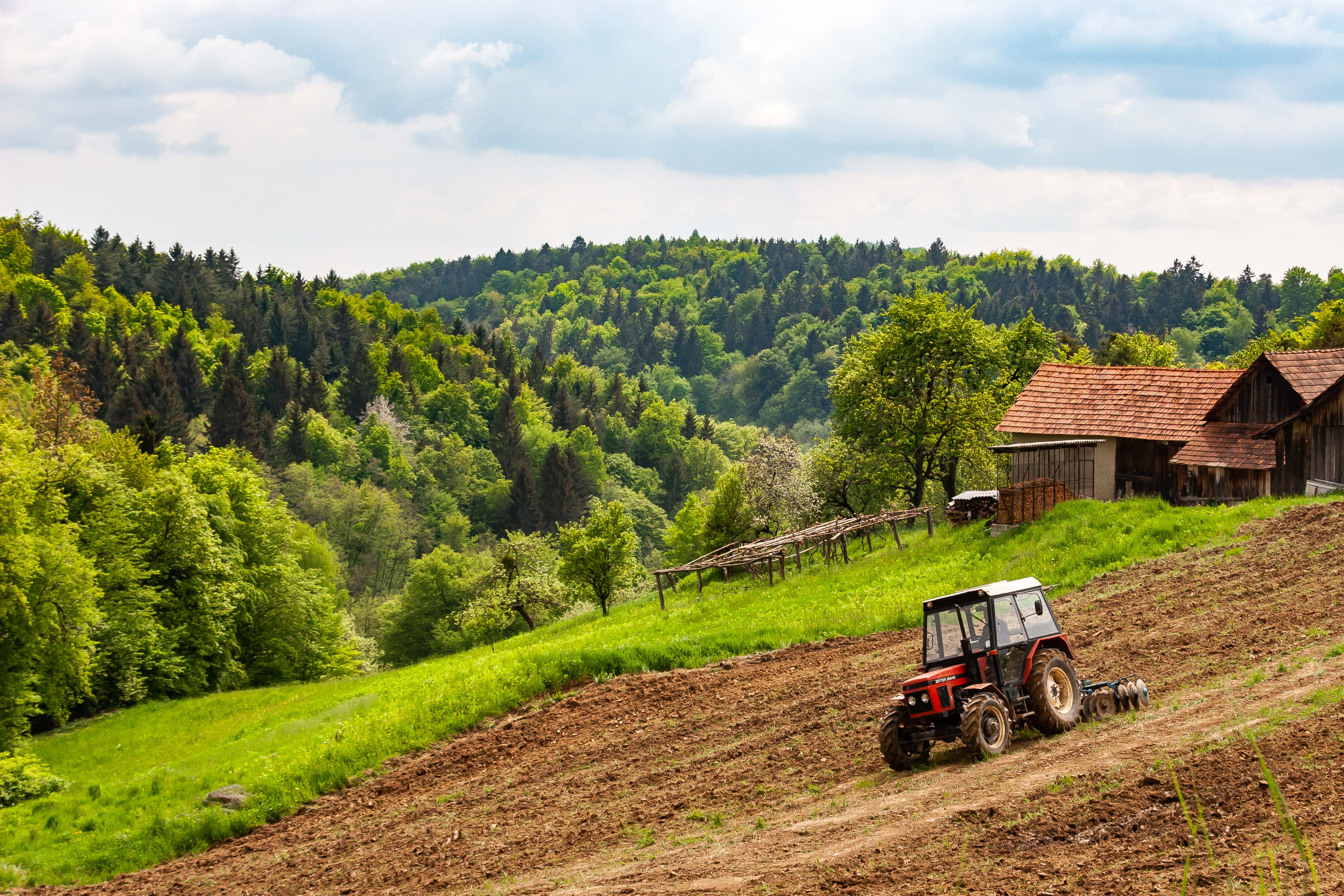 Slovenia, Grad Prov, Farm And Tractor, 2006, IMG 5171