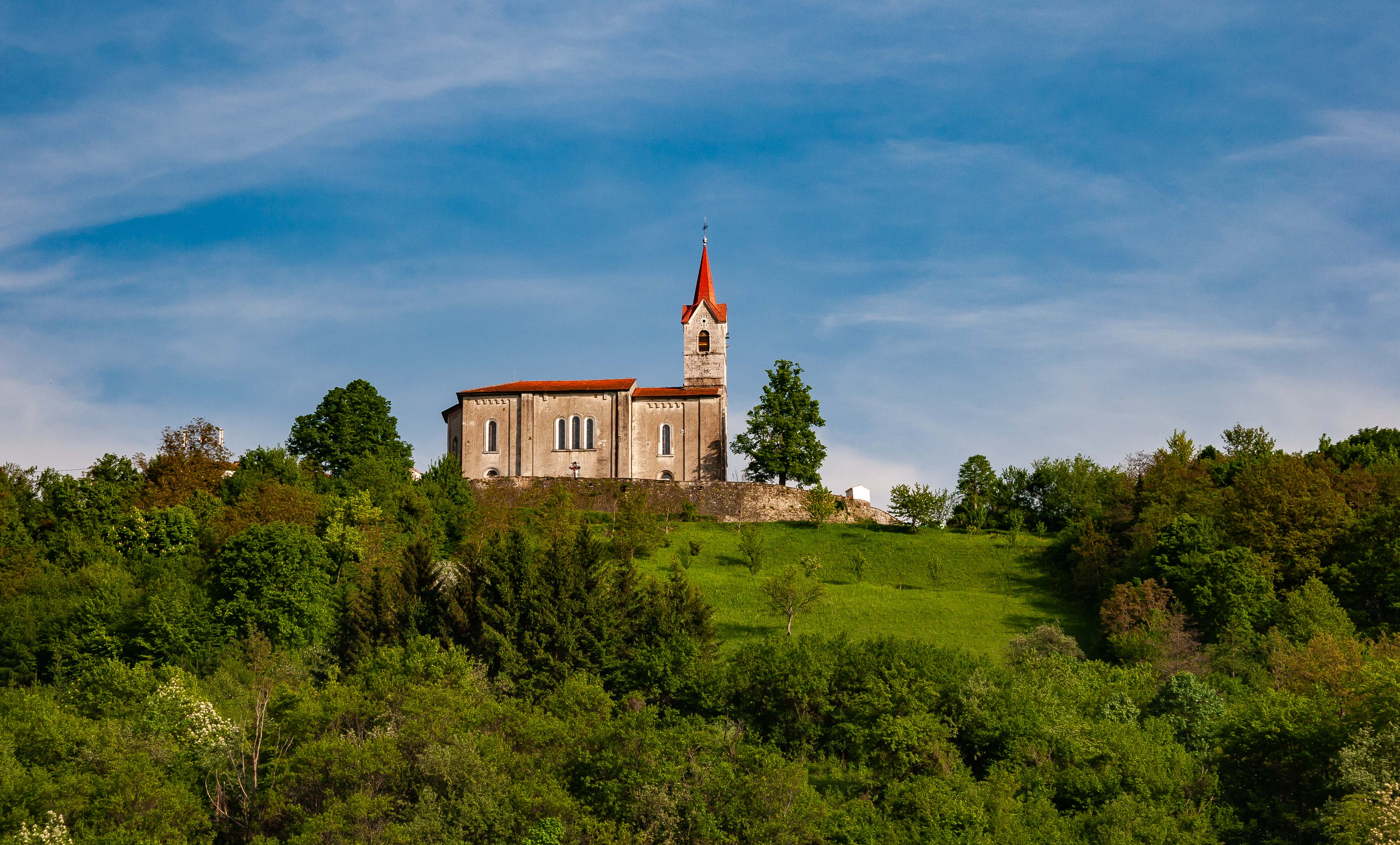 Slovenia, Ilirska Bistrica Prov, Church On Hillock, 2006, IMG 7109