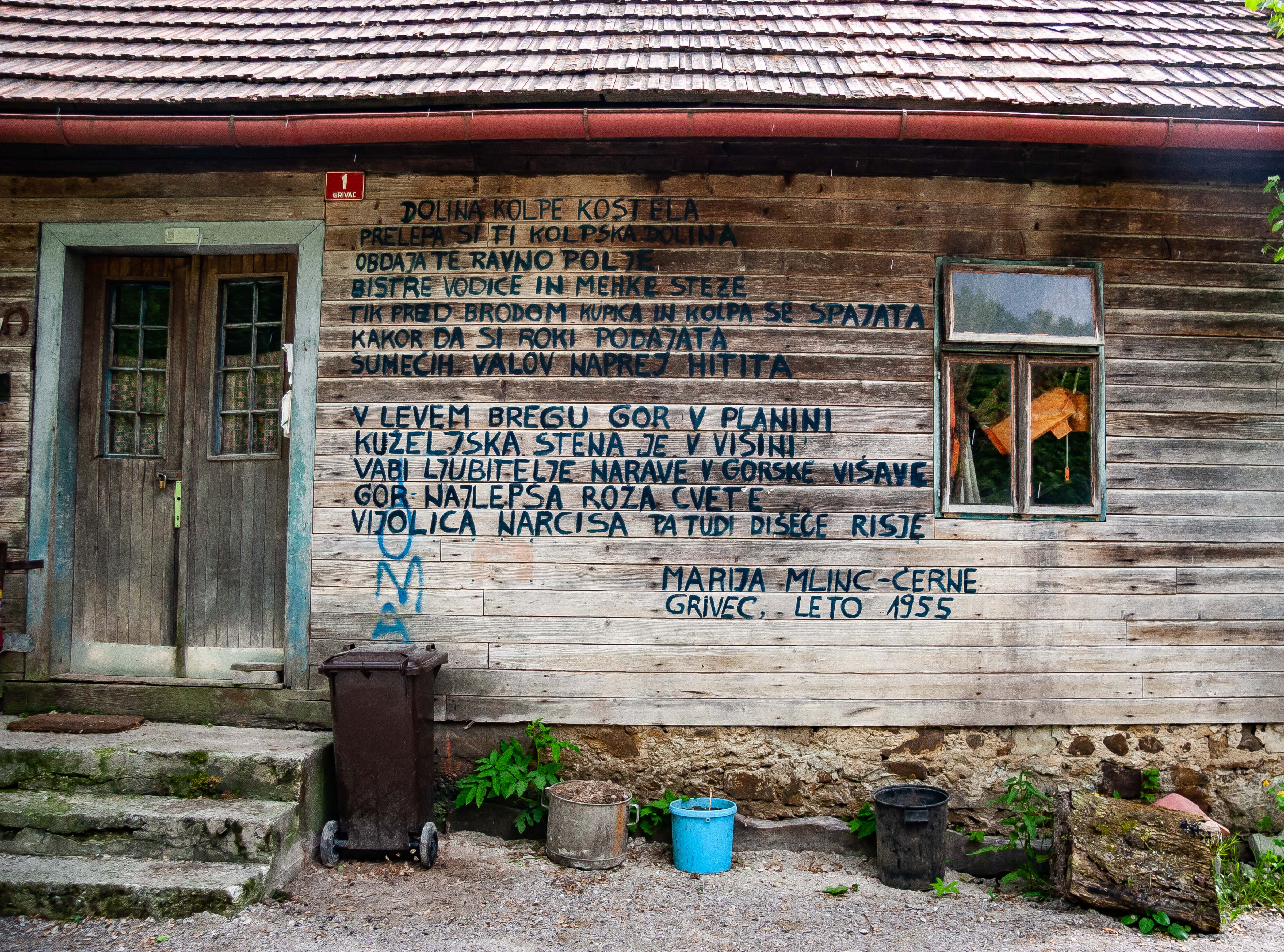 Slovenia, Kostel Prov, House With Writing, 2006, IMG 7290