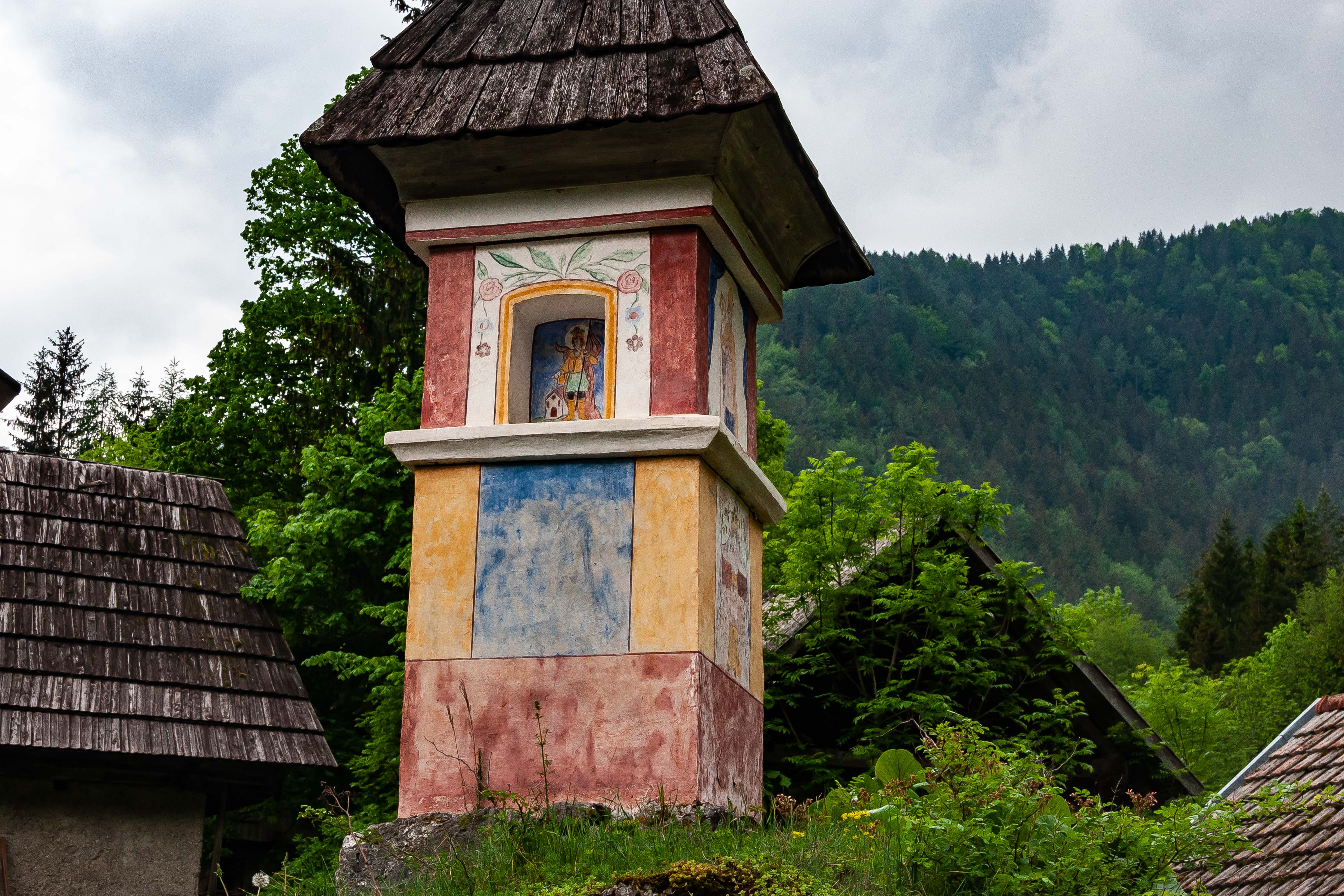 Slovenia, Solcava Prov, Painted Tower, 2006, IMG 8381