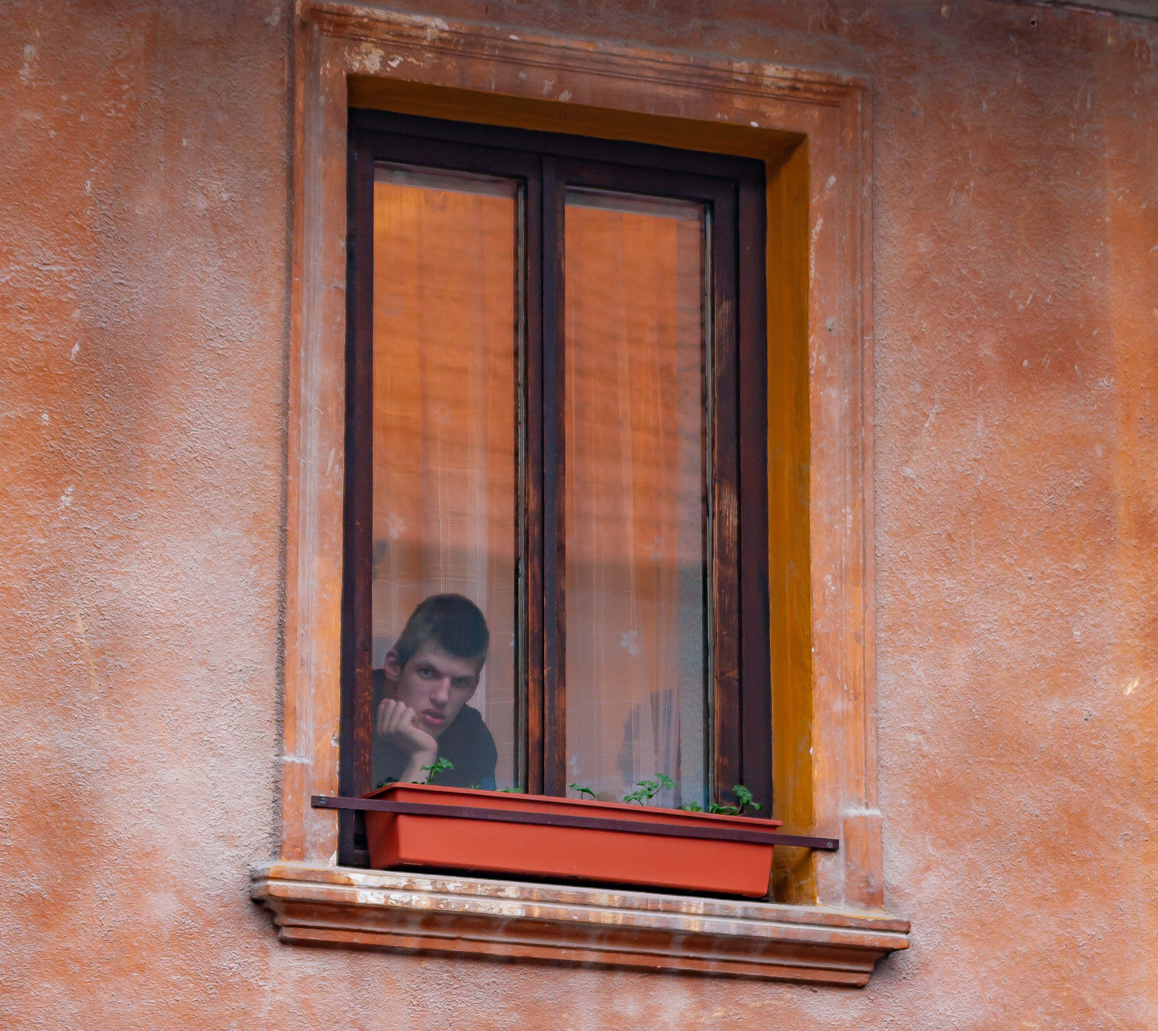 Slovenia, Vitanje Prov, Boy In Window, 2006, IMG 5680