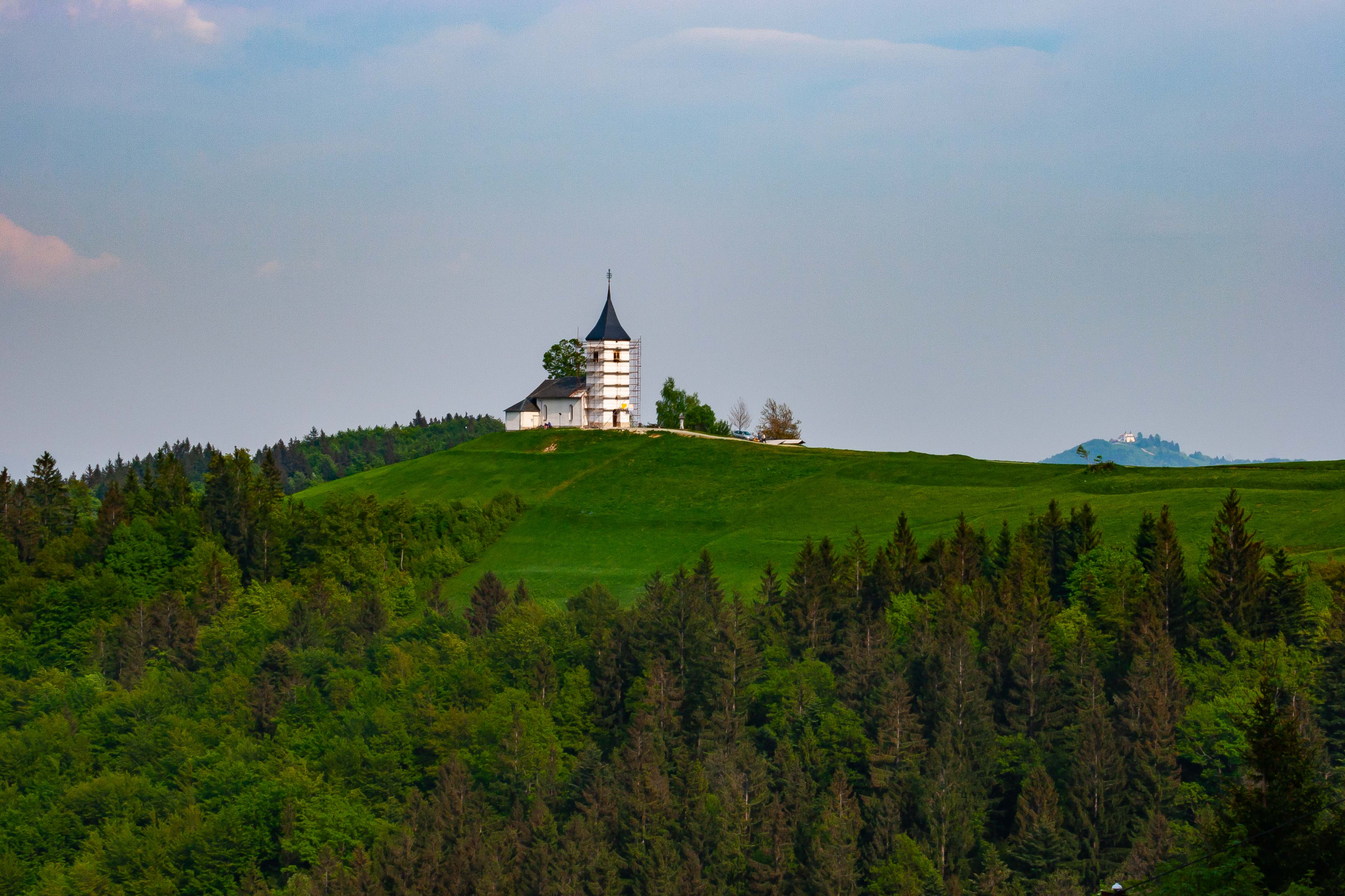 Slovenia, Zelezniki Prov, Church On Hill, 2006, IMG 6310