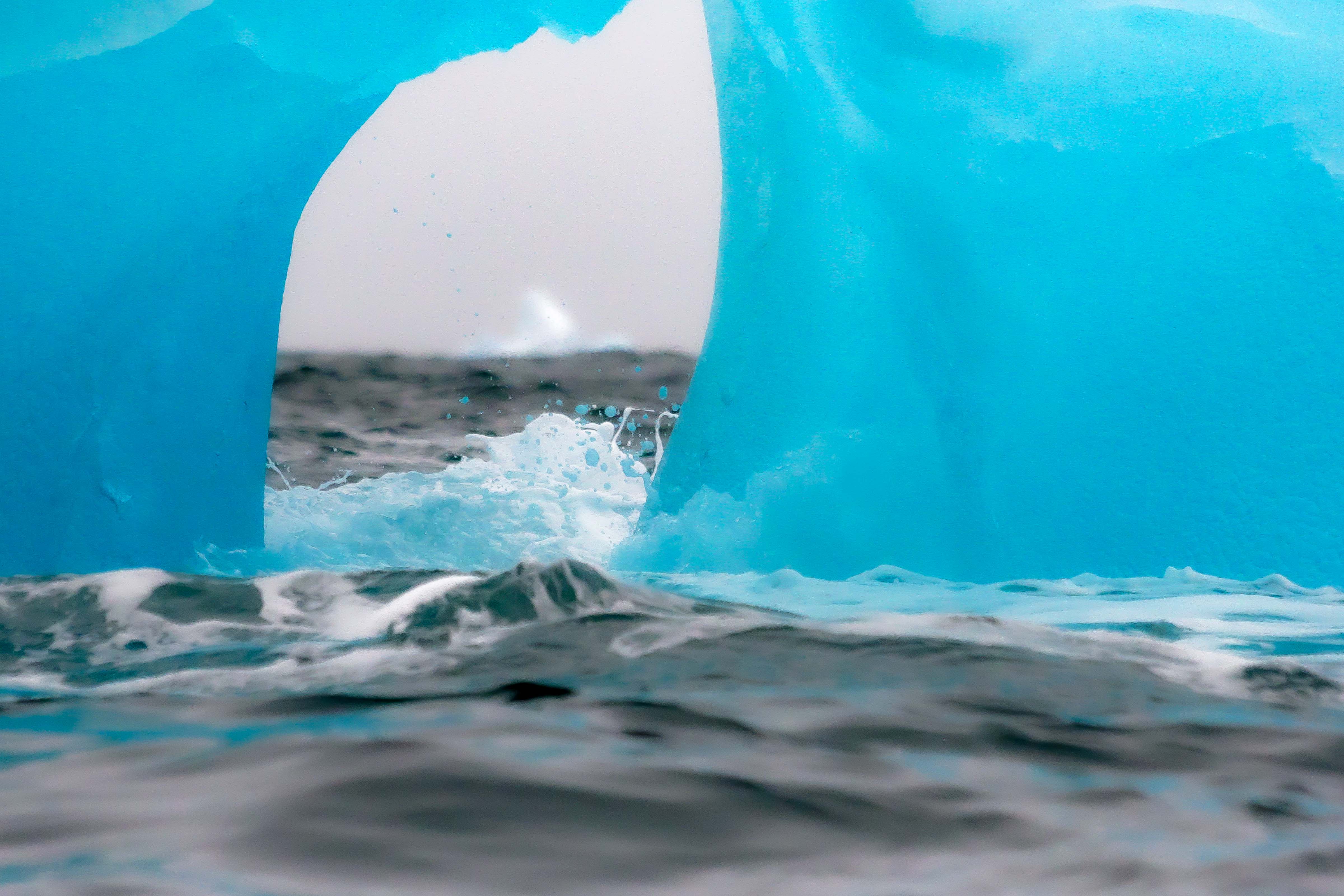 South Sandwich Is, Iceberg Through Iceberg Reflecting Waterdrops, 2006