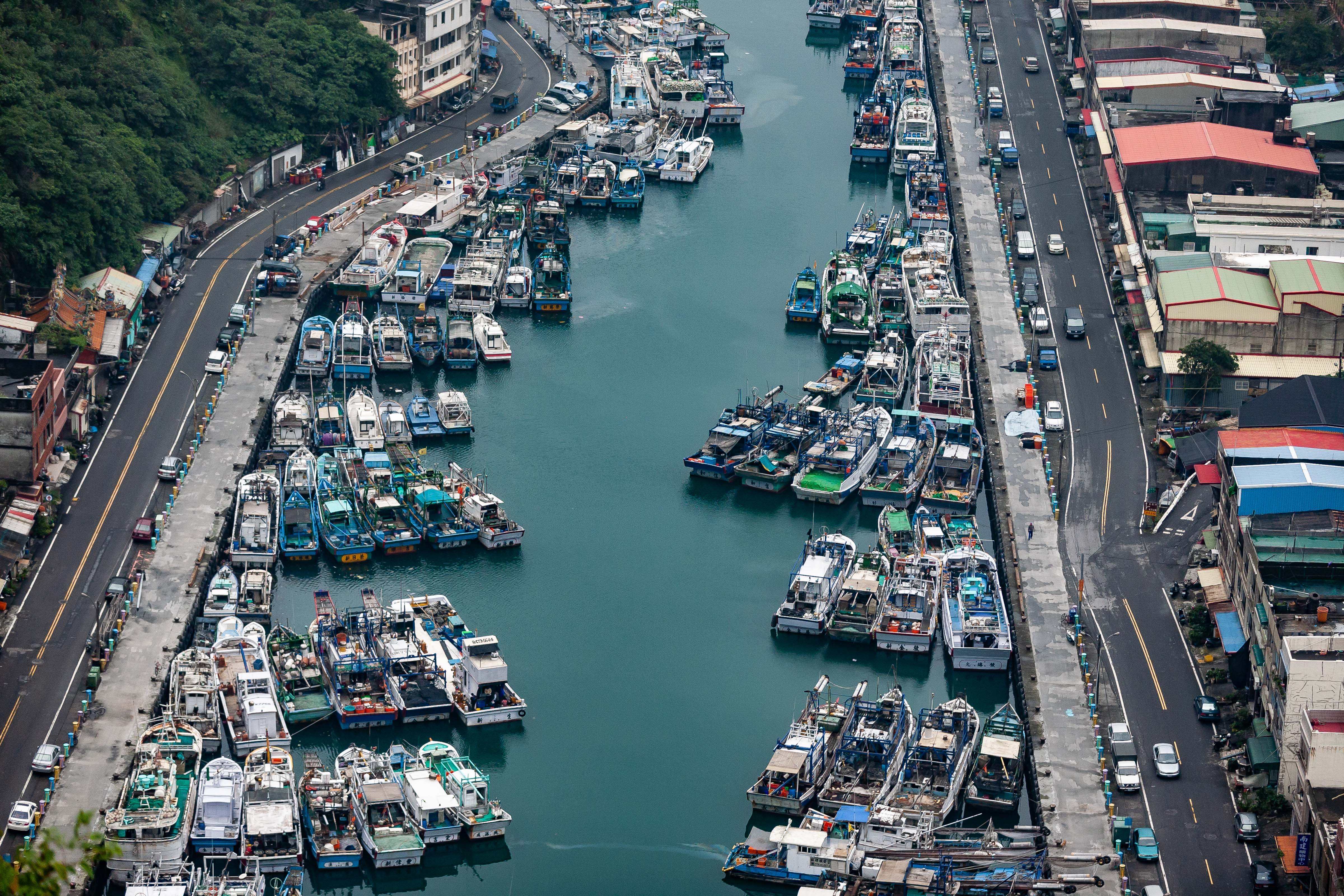 Taiwan, Ilan County Prov, Boats in Harbor, 2009, IMG 3658