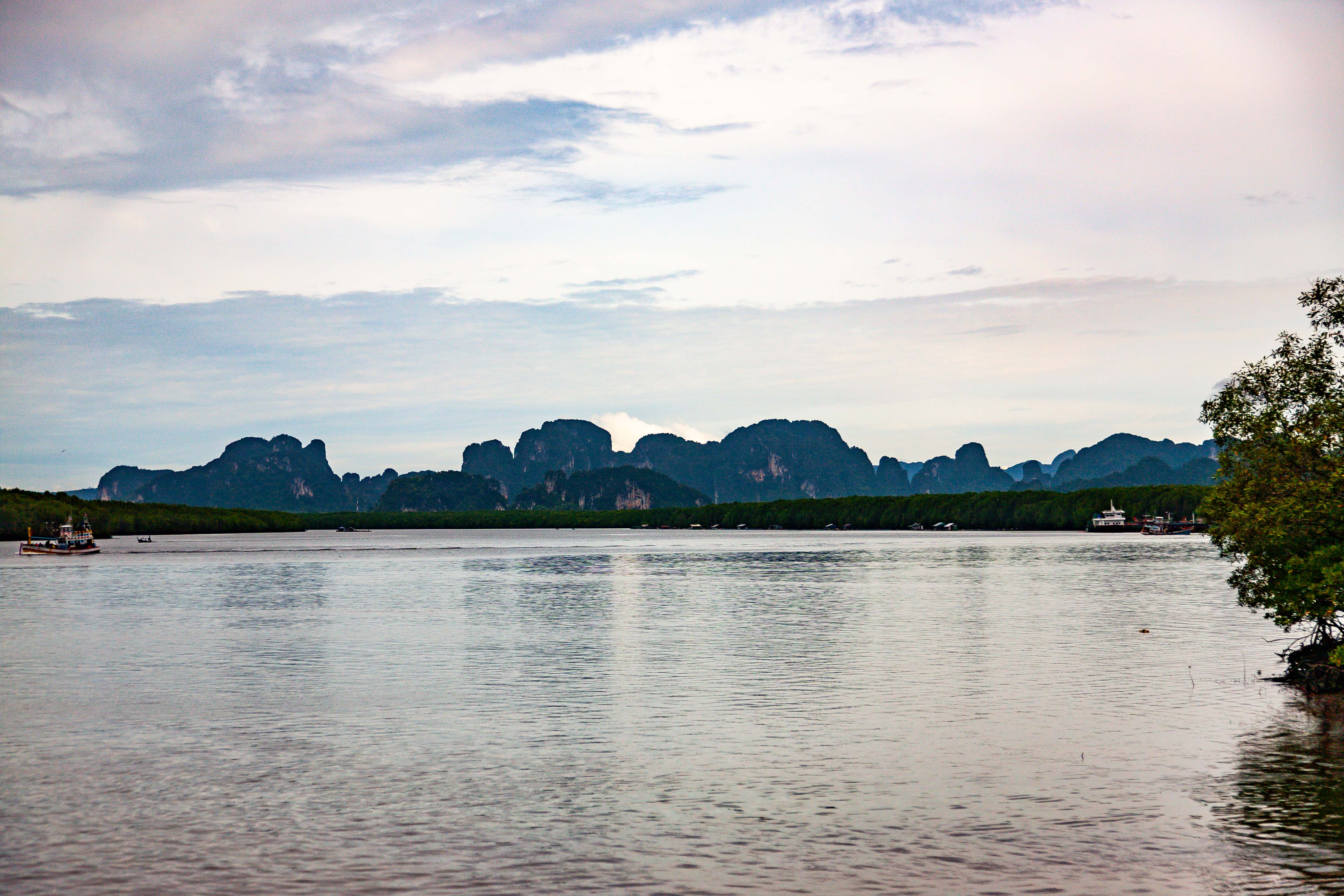 Thailand, Krabi Prov, Mountains From Water, 2009, IMG 2021