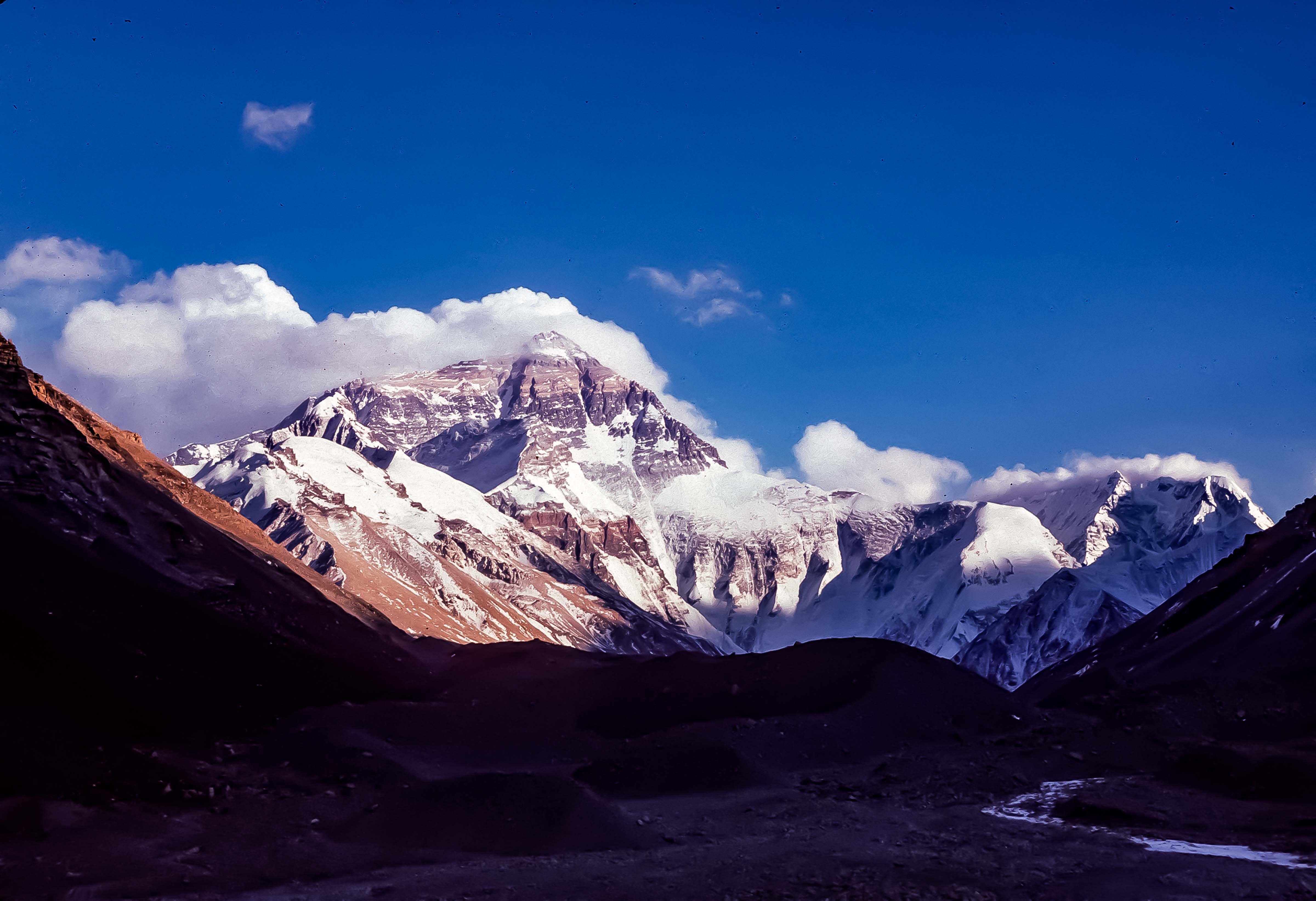 Tibet, Everest, View From Base Camp, North East Ridge And West Ridge,1995