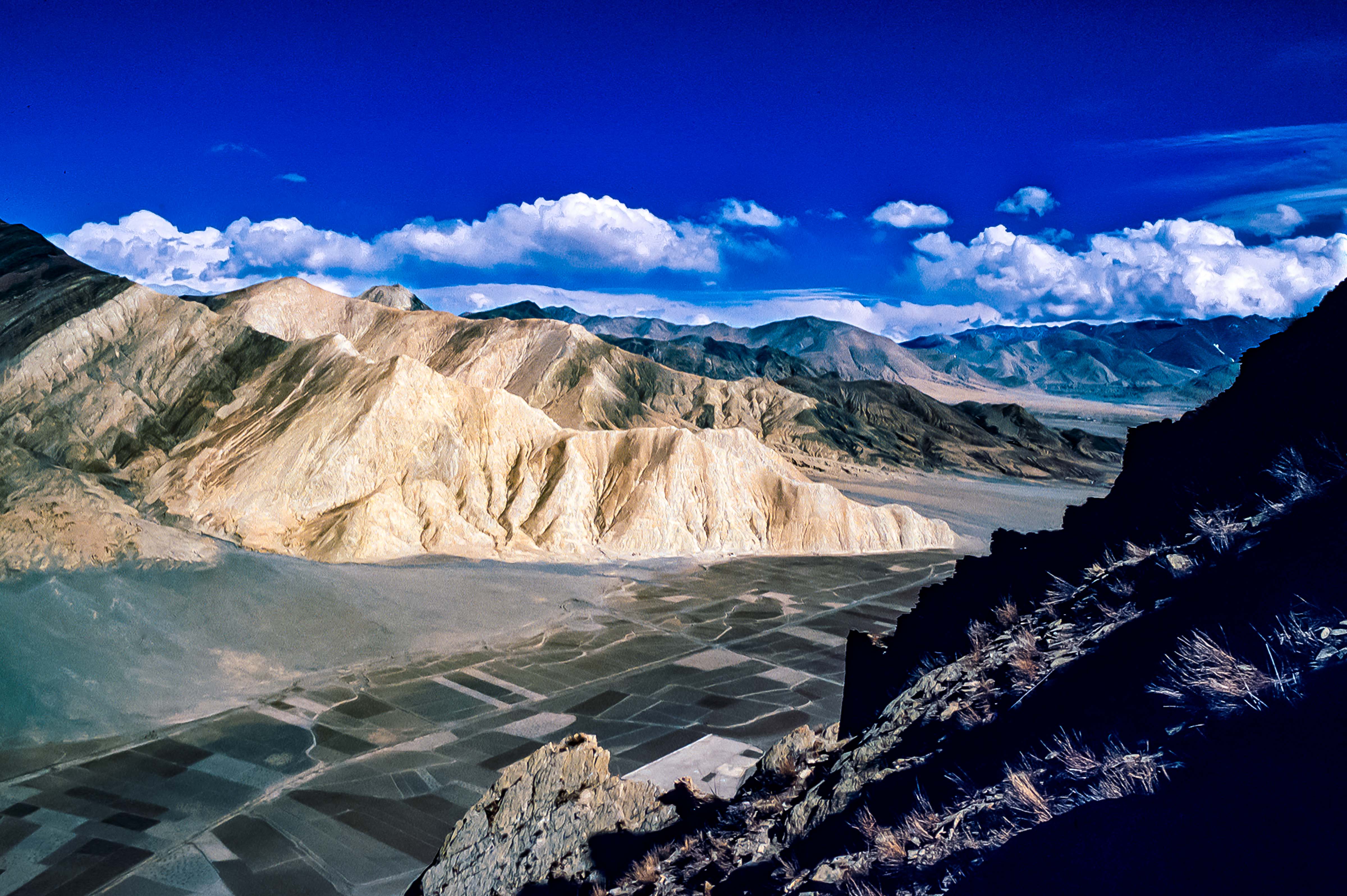 Tibet, Xegar, View Of Valley From Top Of Hill, 1995