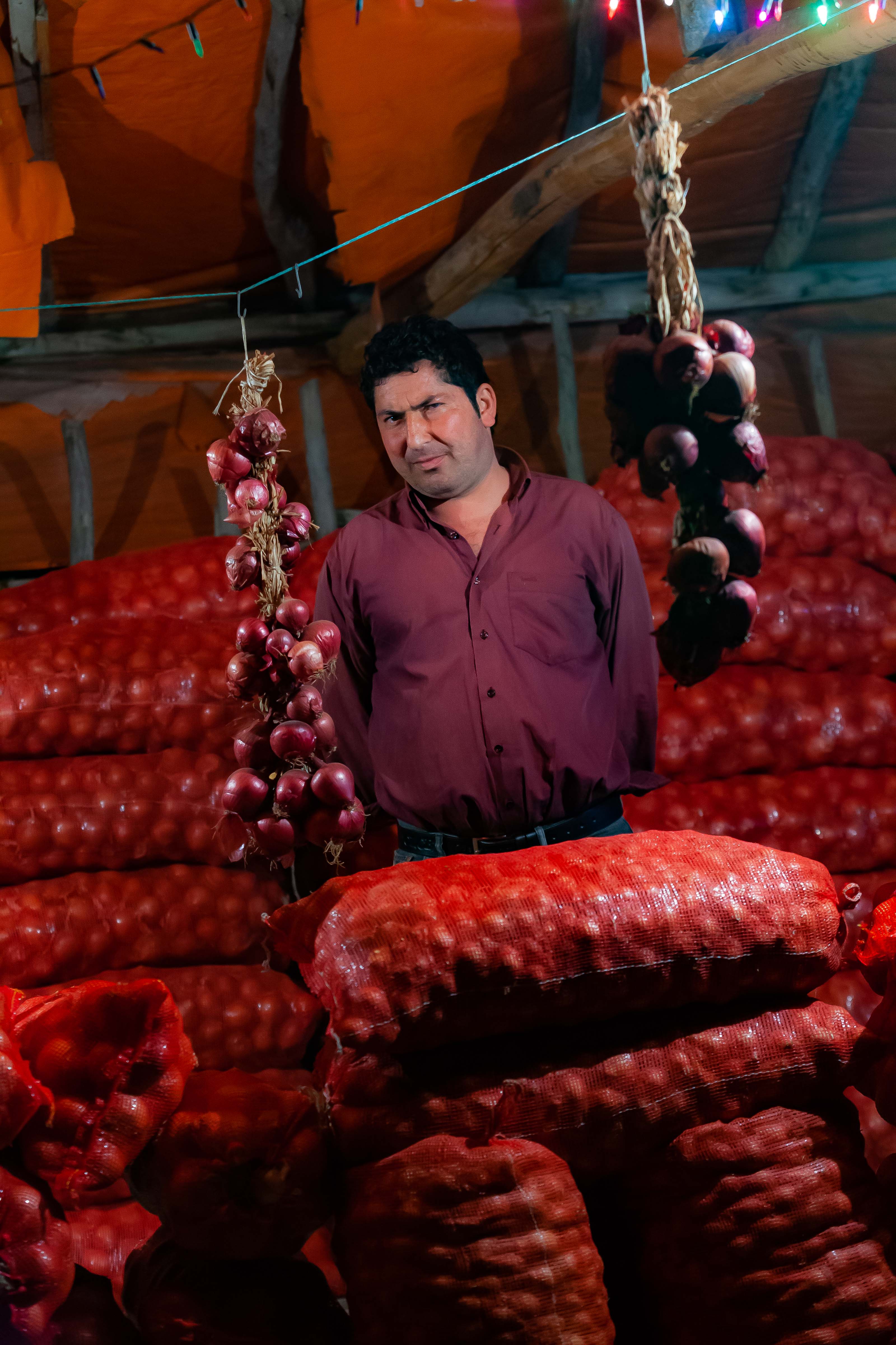 Turkey, Corum Prov, Night Onion Vendor, 2009, IMG 2669